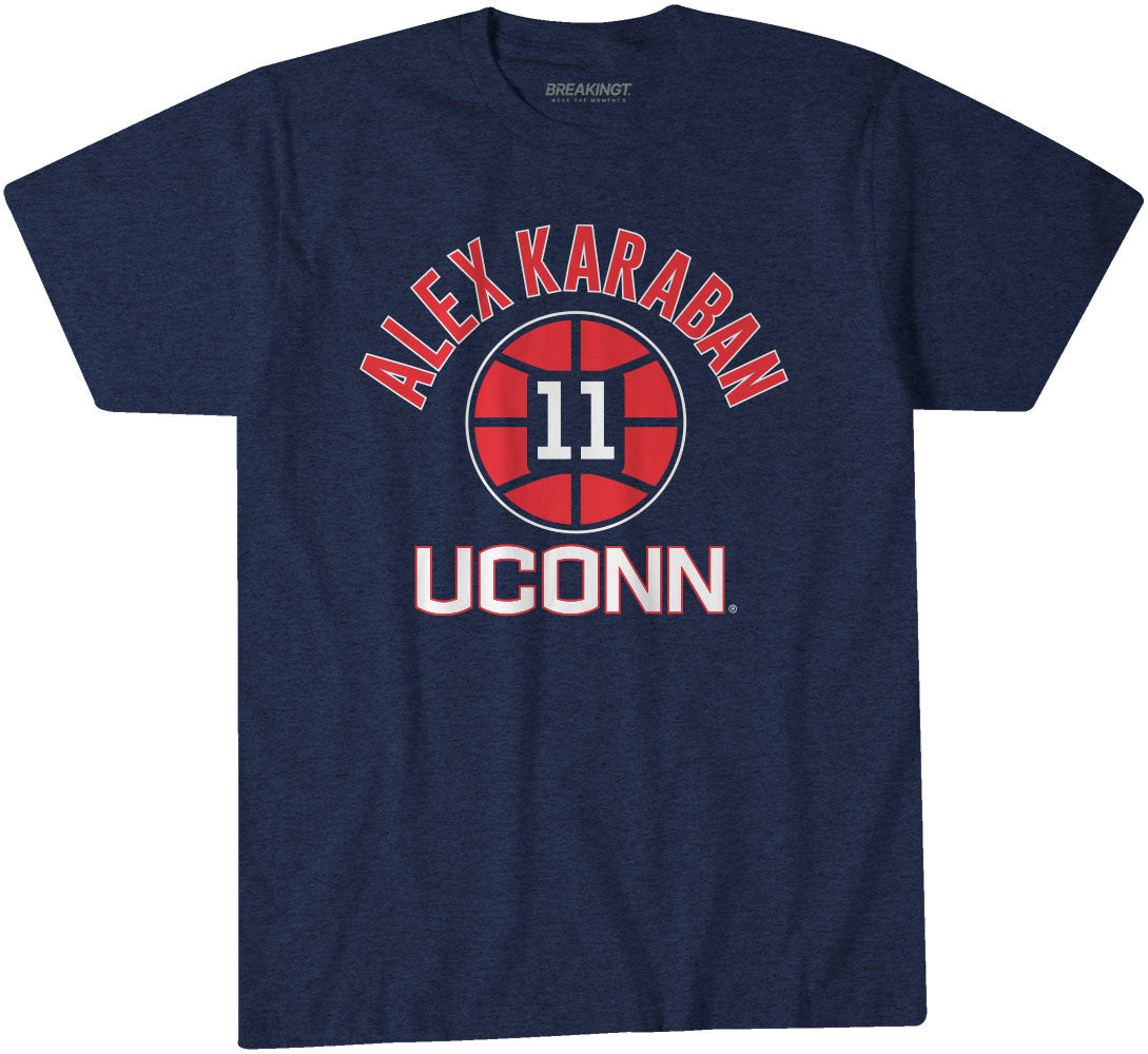 UConn Basketball: Alex Karaban Name Number Ball 1