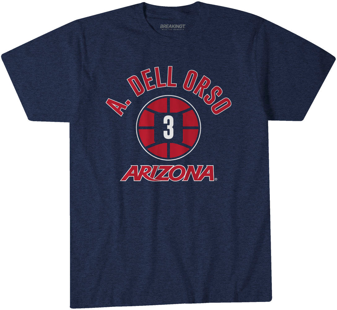 Arizona Basketball: Anthony Dell'Orso Name Number Ball 1