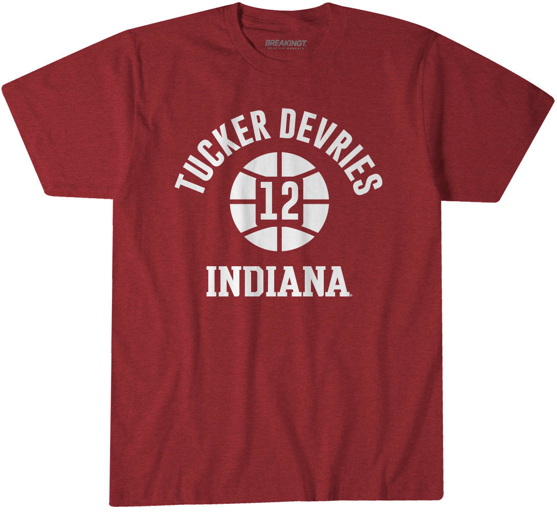 Indiana Basketball: Tucker DeVries Name Number Ball 1
