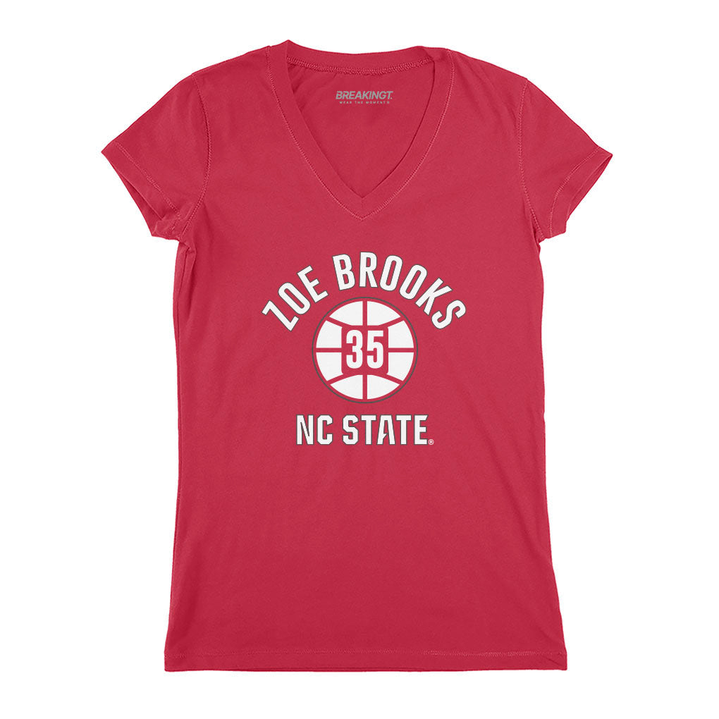 NC State Basketball: Zoe Brooks Name Number Ball 3
