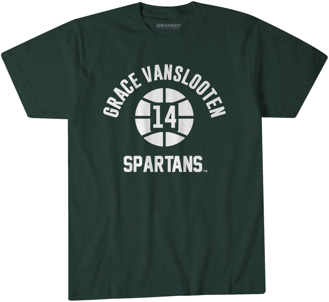 Michigan State Basketball: Grace VanSlooten Name Number Ball 1