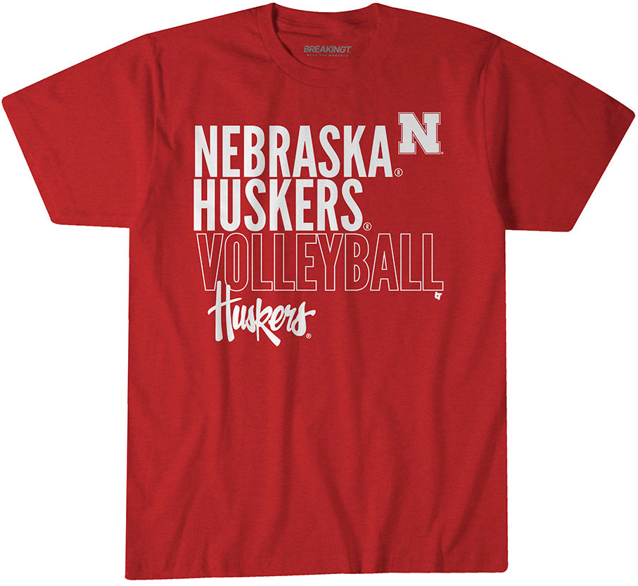Nebraska Volleyball: Text Logo Overlay 1