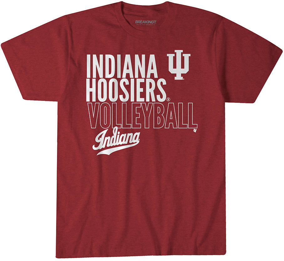 Indiana Volleyball: Text Logo Overlay 1
