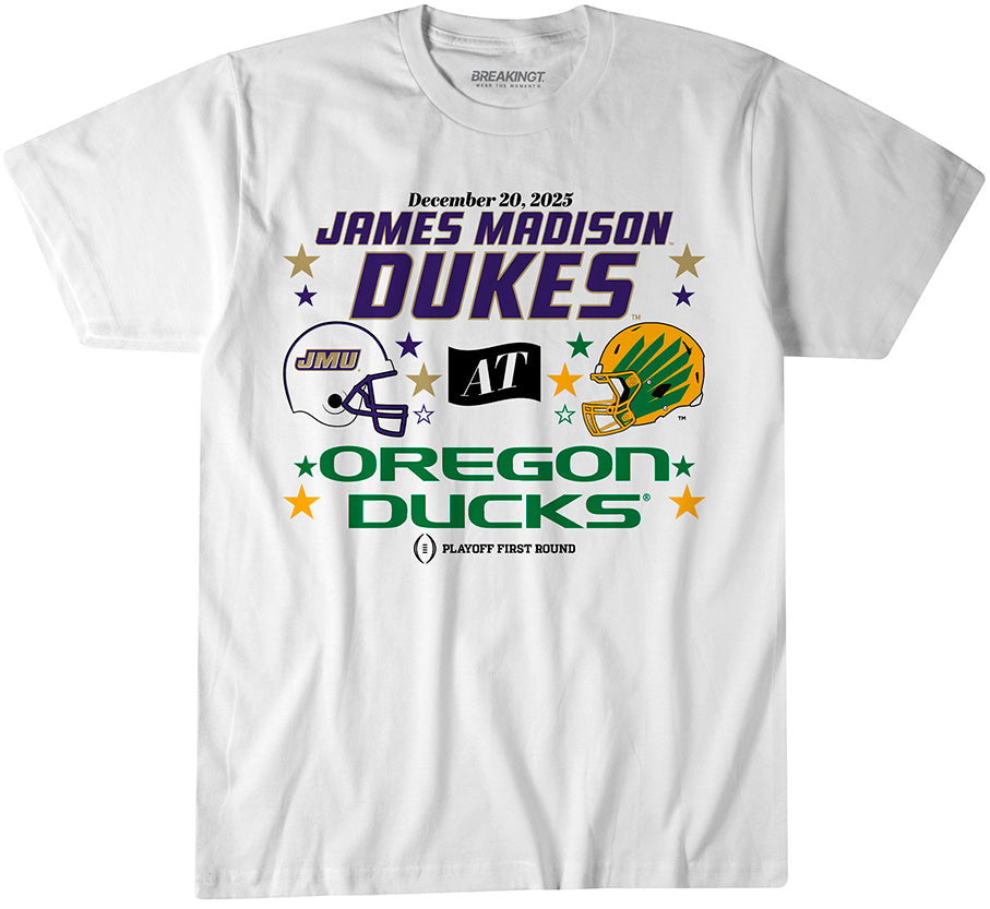 Oregon Ducks & JMU Dukes: 2025 CFP First Round Matchup 1