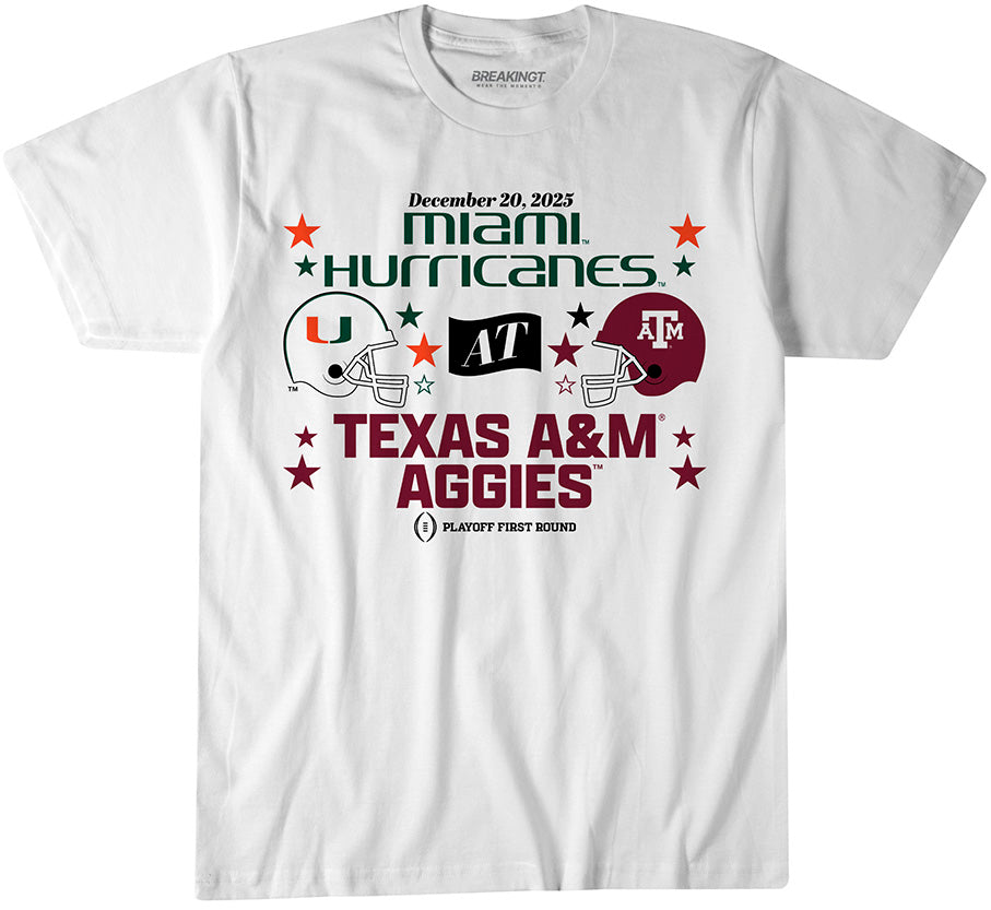 Texas A&M Aggies & Miami Hurricanes: 2025 CFP First Round Matchup 1