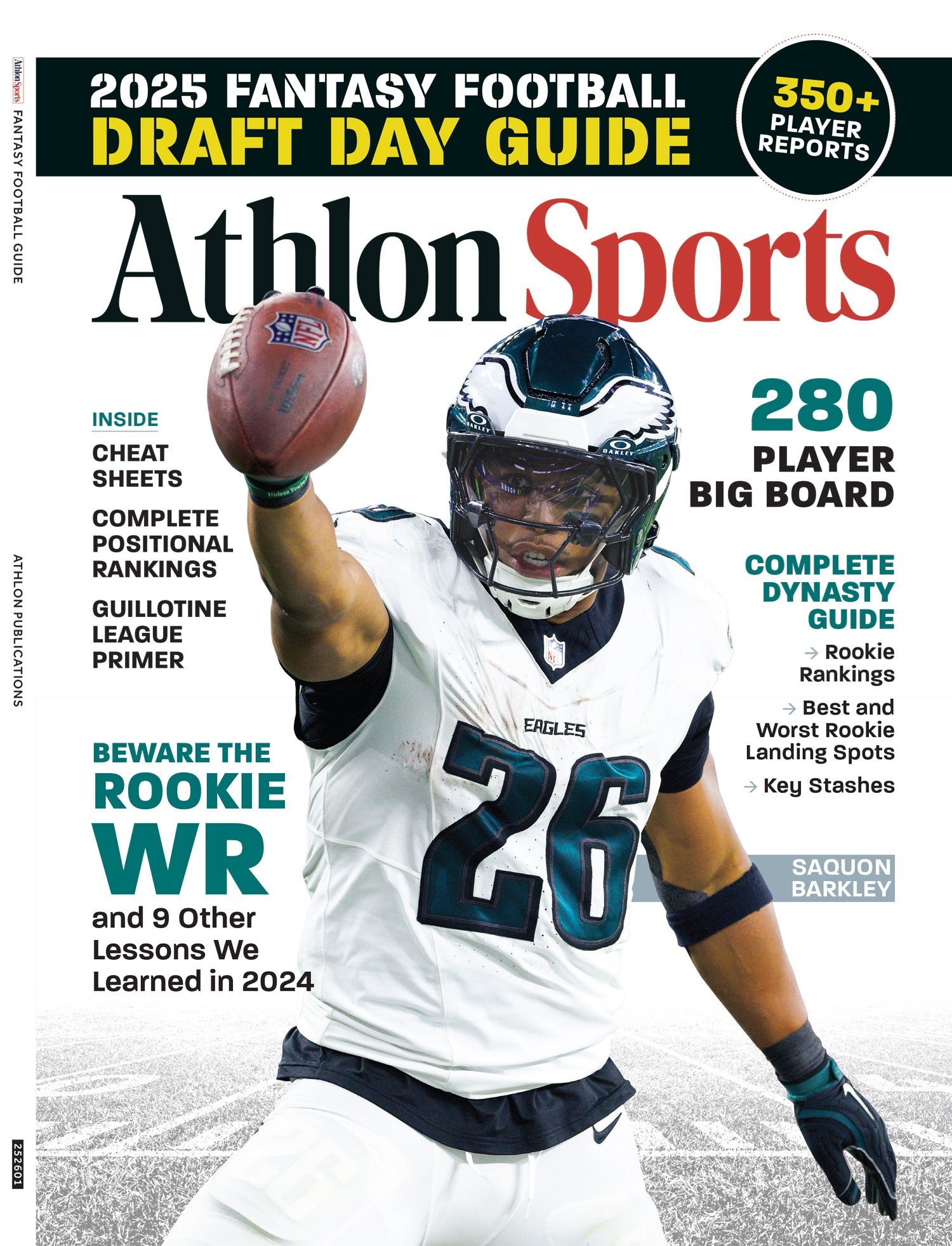 Athlon Sports - Fantasy Football 2025: 350+ Player Reports, 280 Player Big Board, League Domination, Top Picks, Cheat Sheets, Positional Rankings, Guillotine League Primer, Rookie Rankings & More!