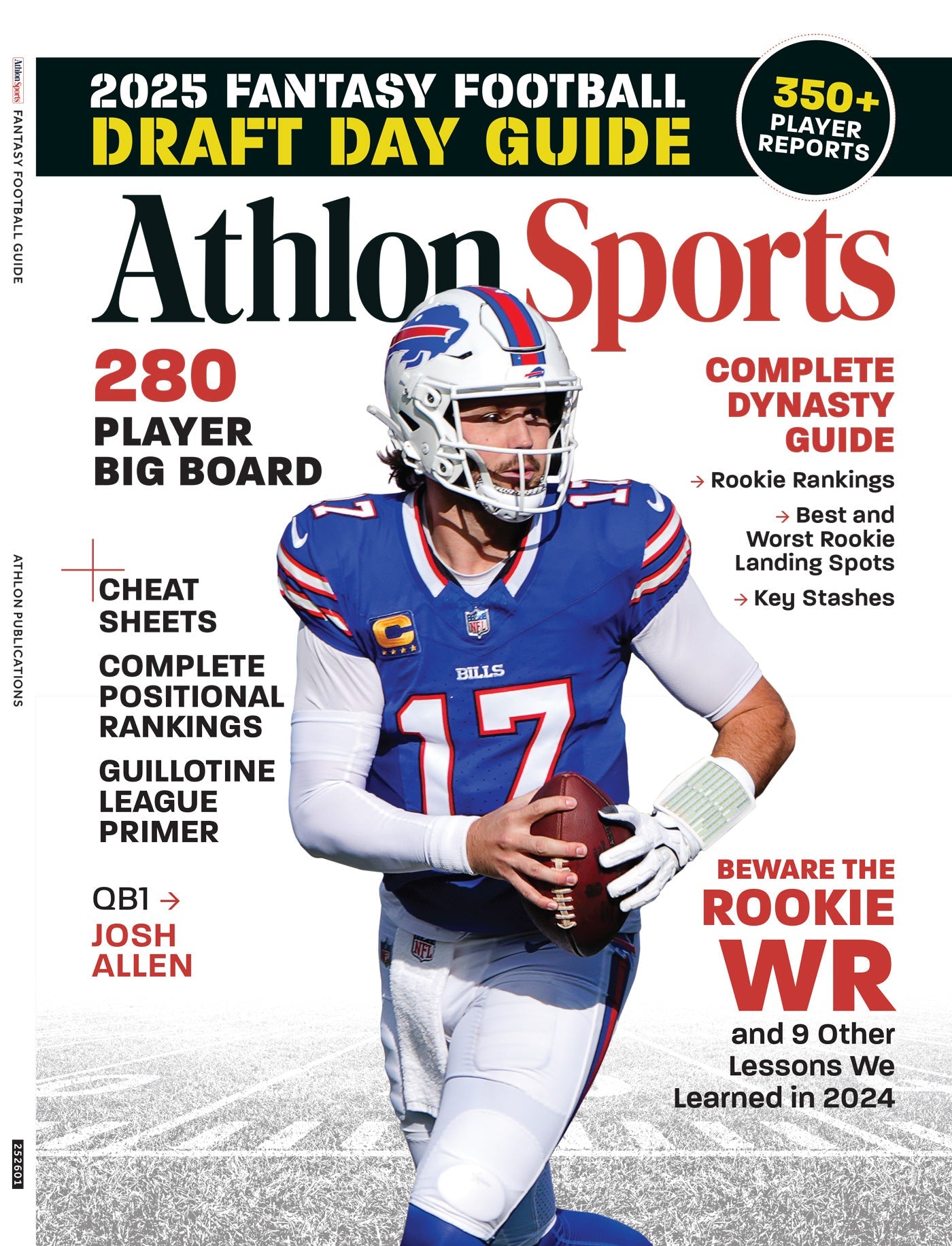 Athlon Sports - Fantasy Football 2025: 350+ Player Reports, 280 Player Big Board, League Domination, Top Picks, Cheat Sheets, Positional Rankings, Guillotine League Primer, Rookie Rankings & More!