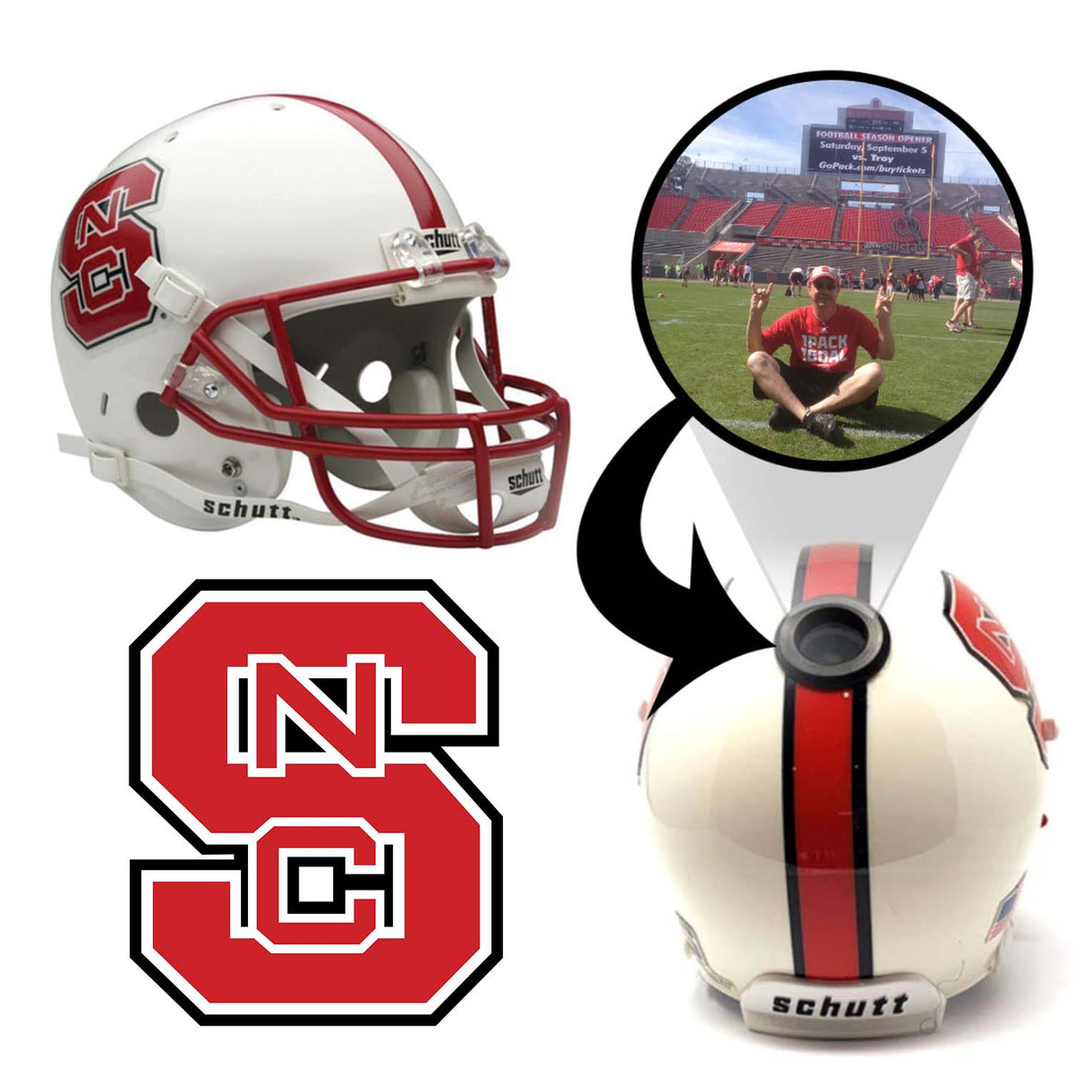 NC State Wolfpack College Football Collectible Mini Helmet - Picture Inside 1