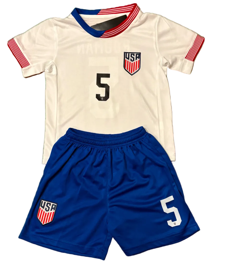 Trinity Rodman Home White Kids Soccer Jersey -All Kid Sizing 4