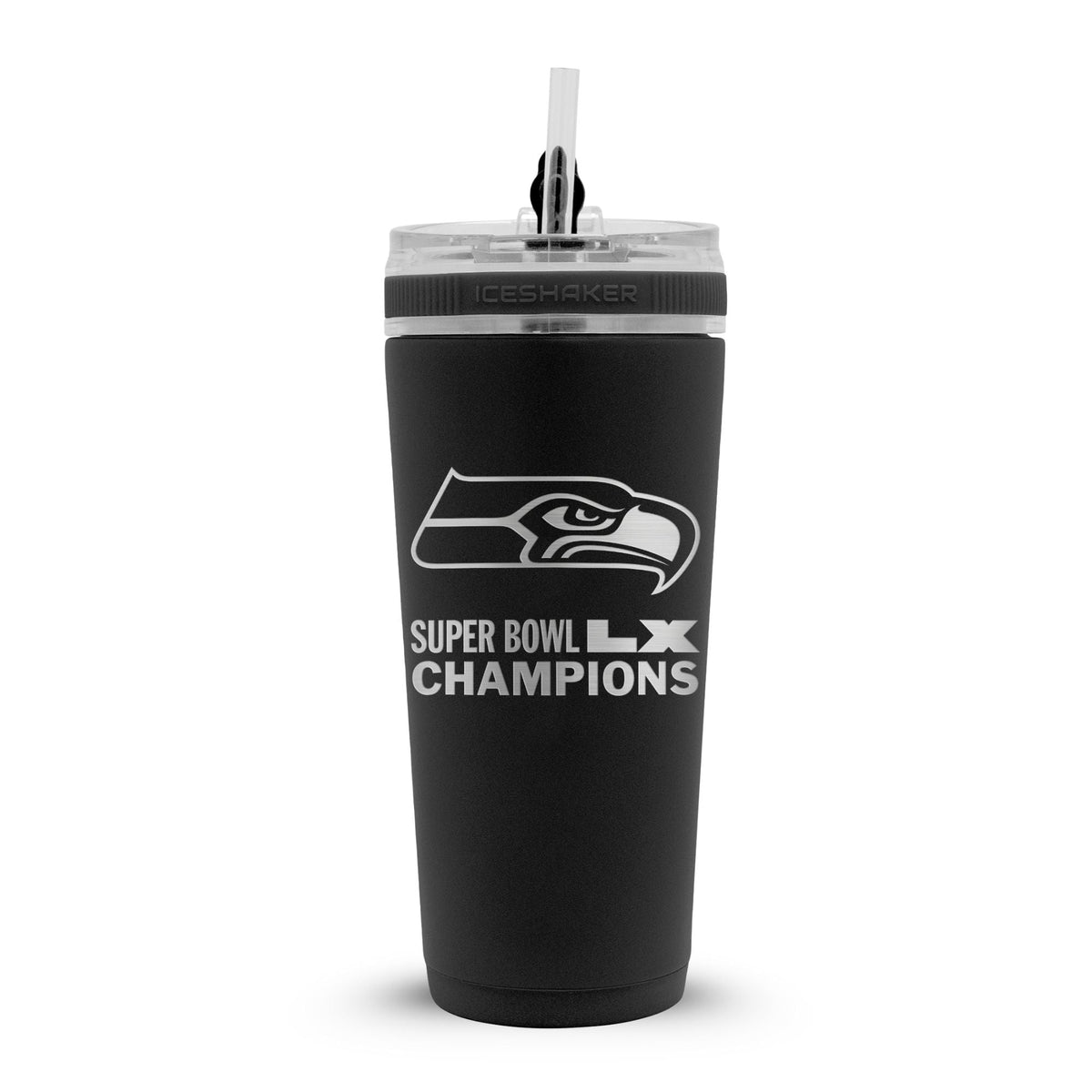 Seattle Seahawks Superbowl LX Champions 26oz Flex Bottle | Ice Shaker 1