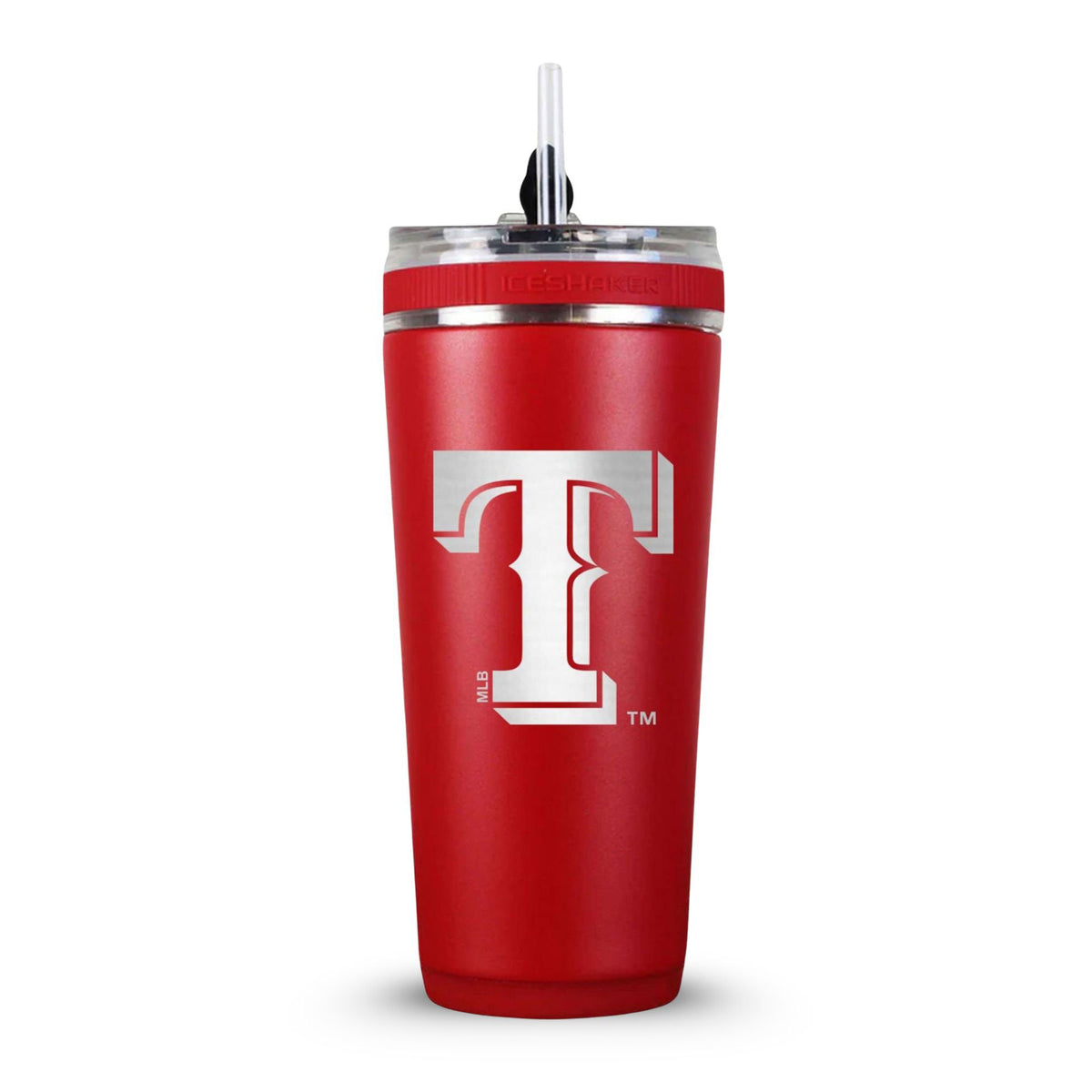 Officially Licensed Texas Rangers 26oz Flex Bottle | Ice Shaker 7