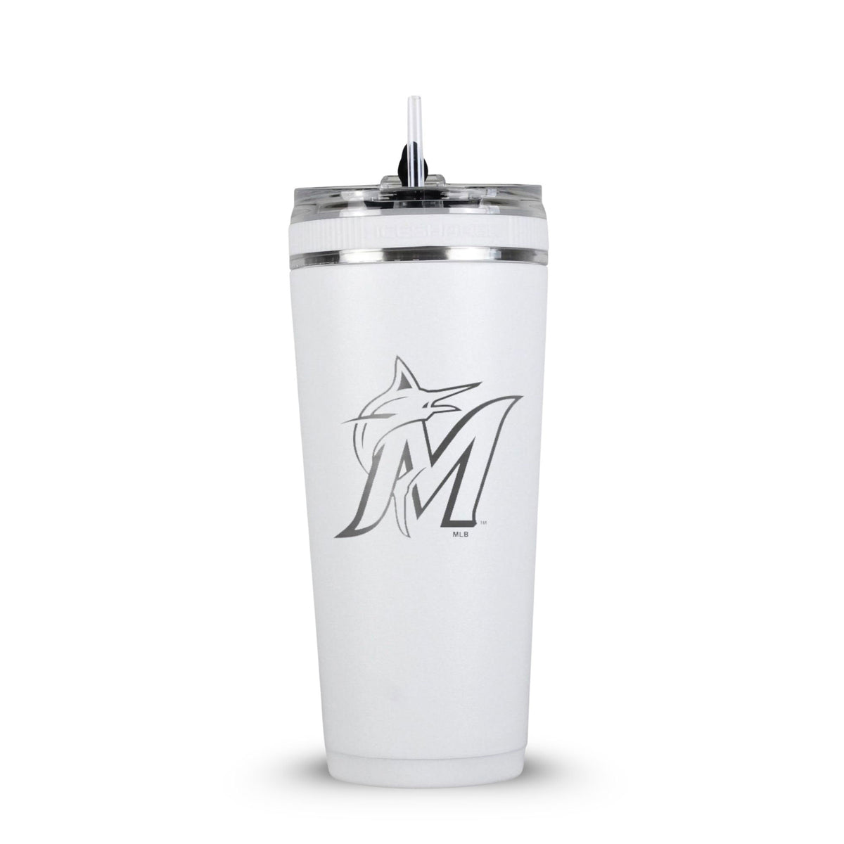 Officially Licensed Miami Marlins 26oz Flex Bottle | Ice Shaker 7