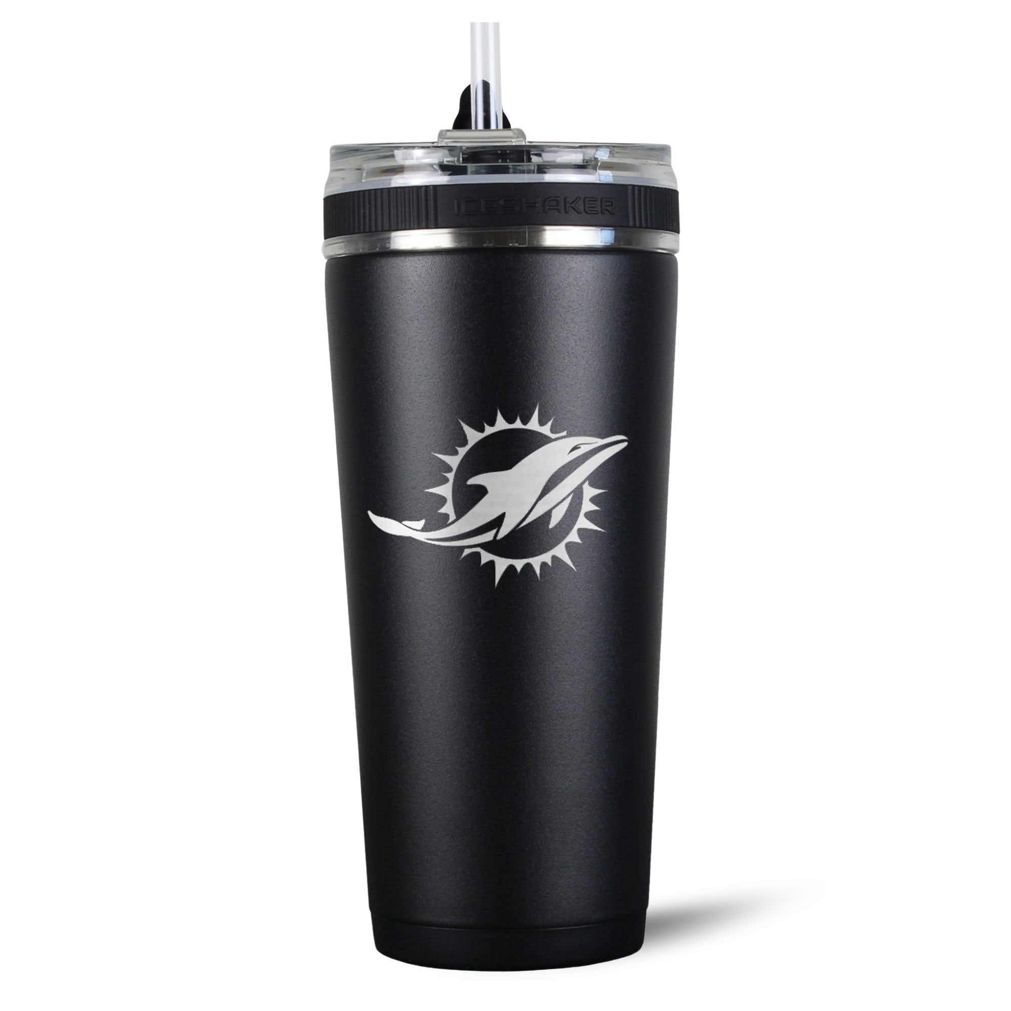 Officially Licensed Miami Dolphins 26oz Flex Bottle | Ice Shaker