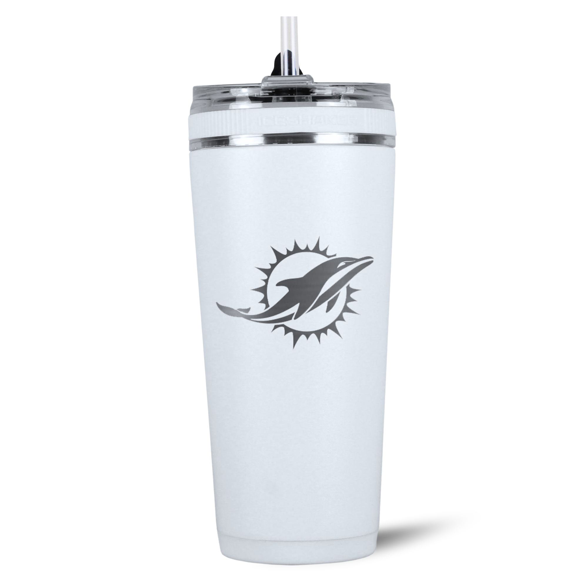 Officially Licensed Miami Dolphins 26oz Flex Bottle | Ice Shaker