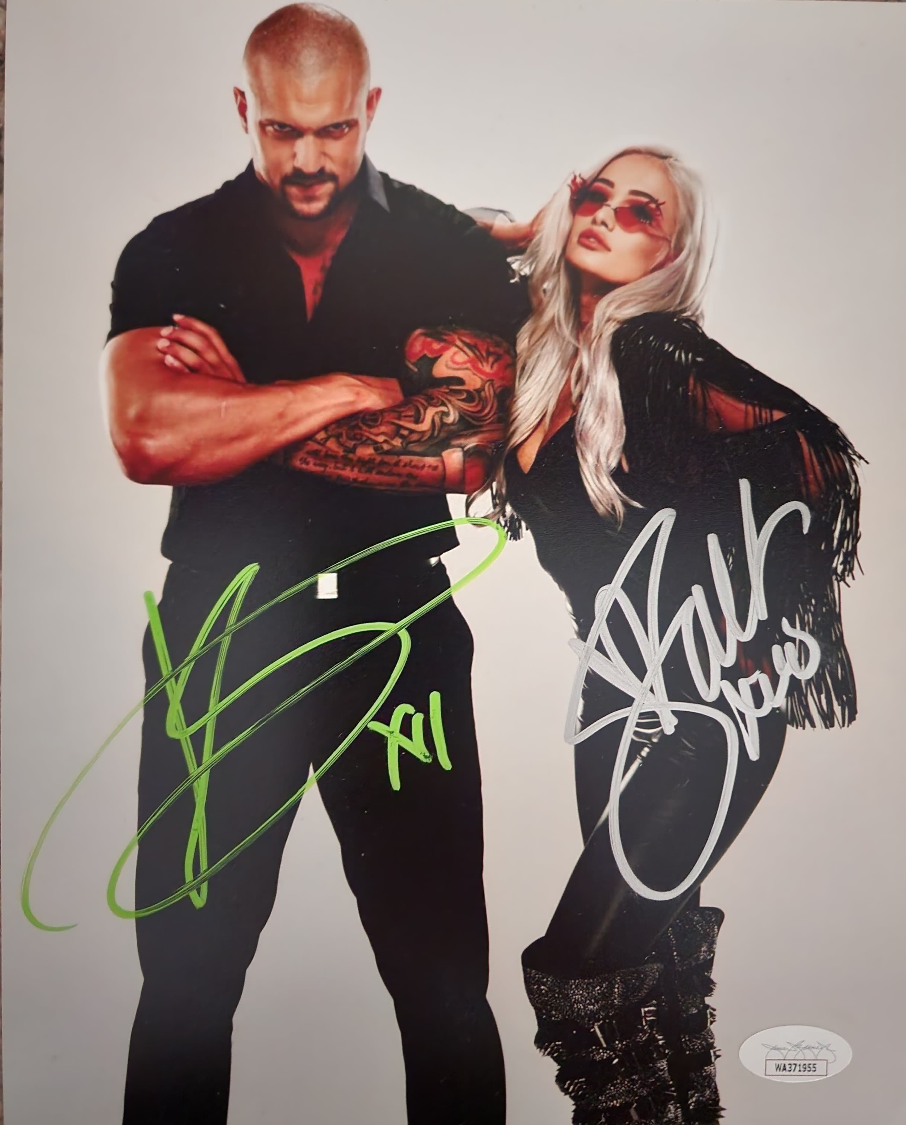 Karrion Kross & Scarlett Autographed 8" x 10" WWE Wrestling Photo 1