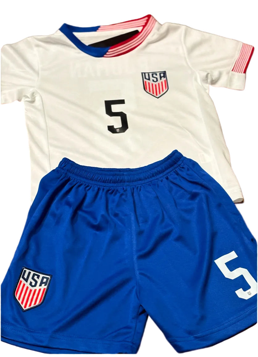 Trinity Rodman Home White Kids Soccer Jersey -All Kid Sizing 3
