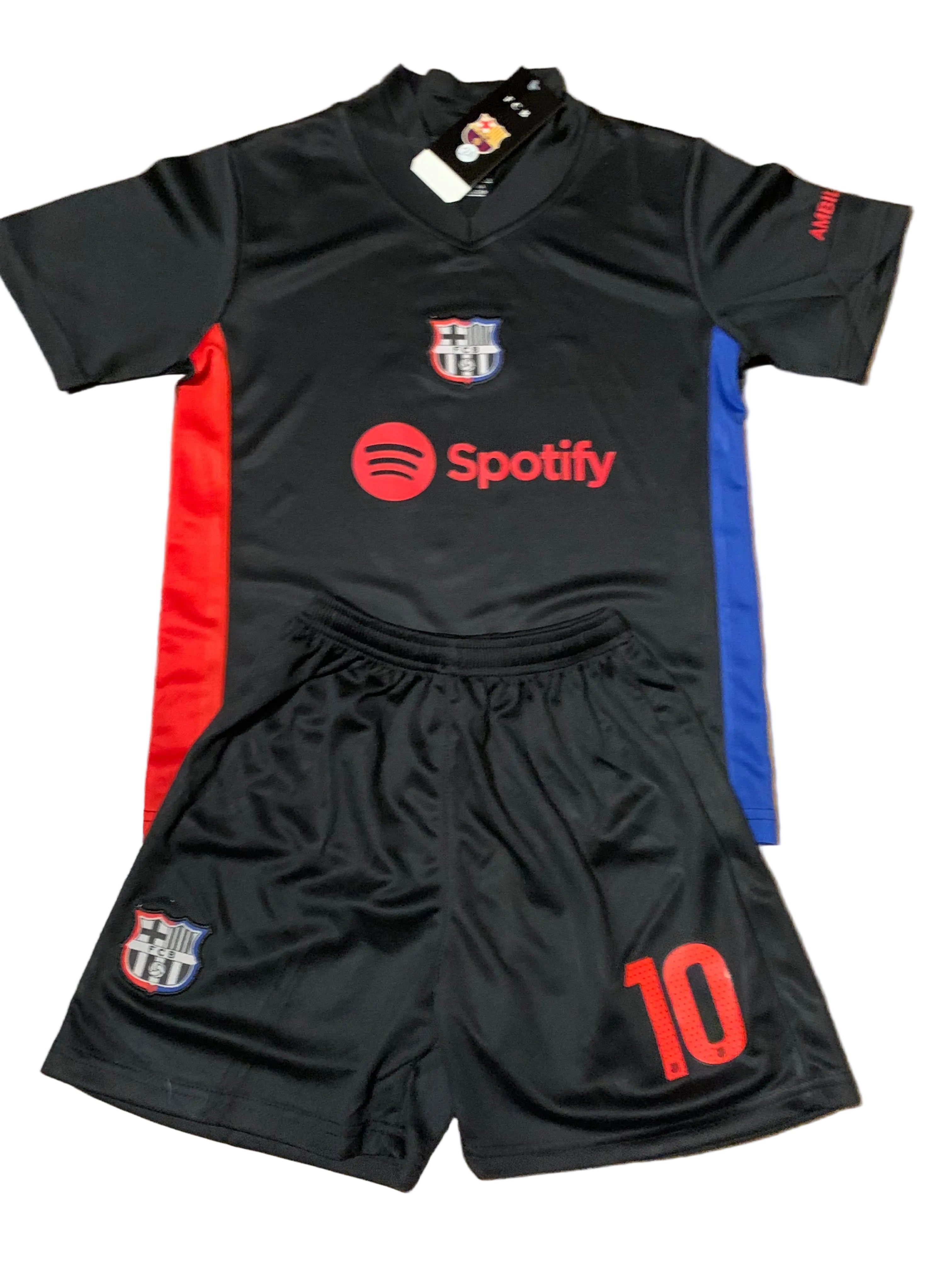 Lionel Messi Away Black Barcelona Soccer Jersey Kids Toddler & Youth Sizes 2