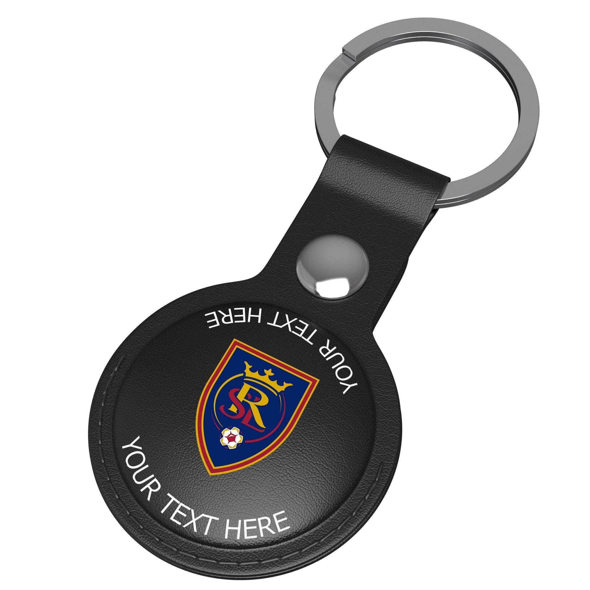 Real Salt Lake Personalized Insignia Black Airtag Holder 3