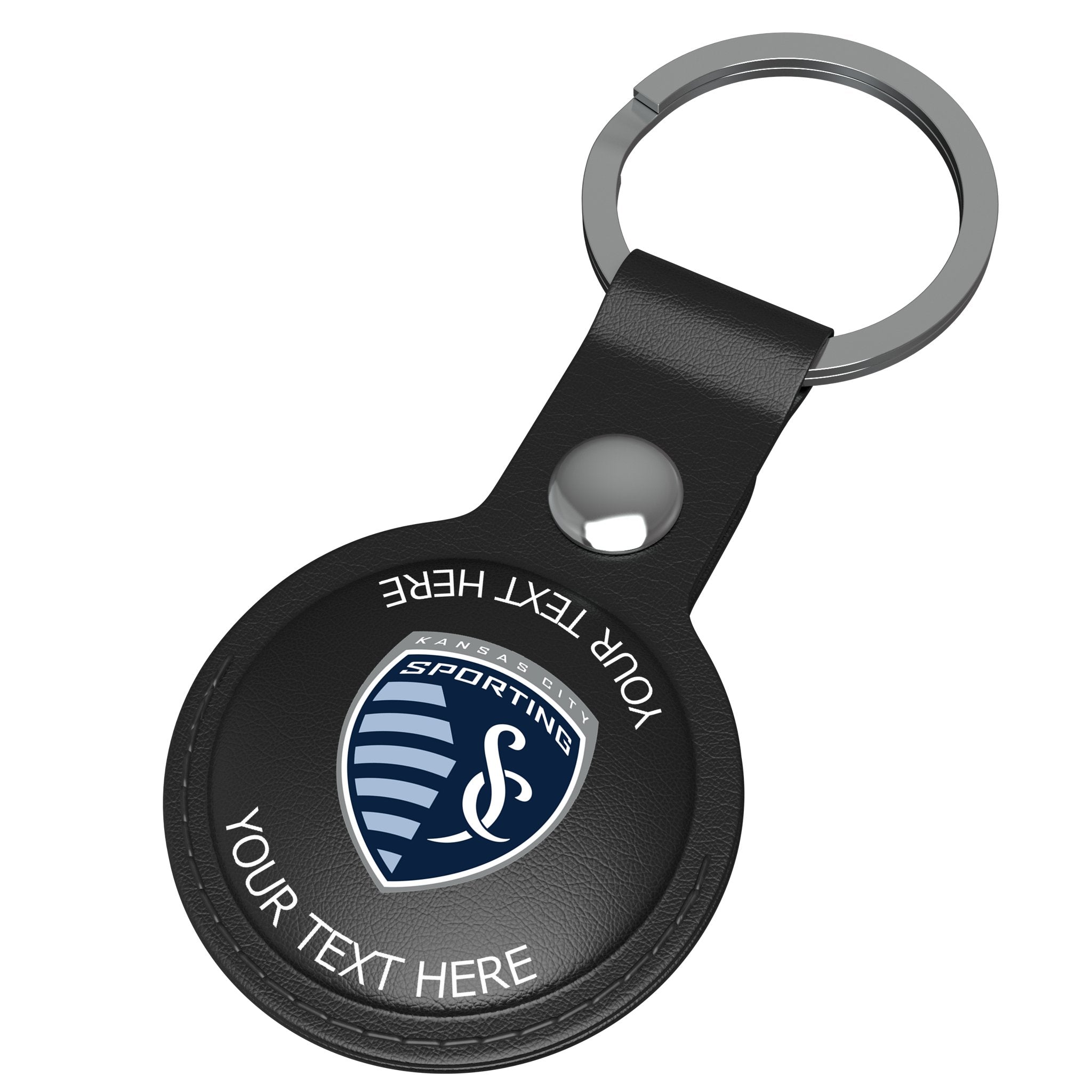 Sporting Kansas City Personalized Insignia Black Airtag Holder 3