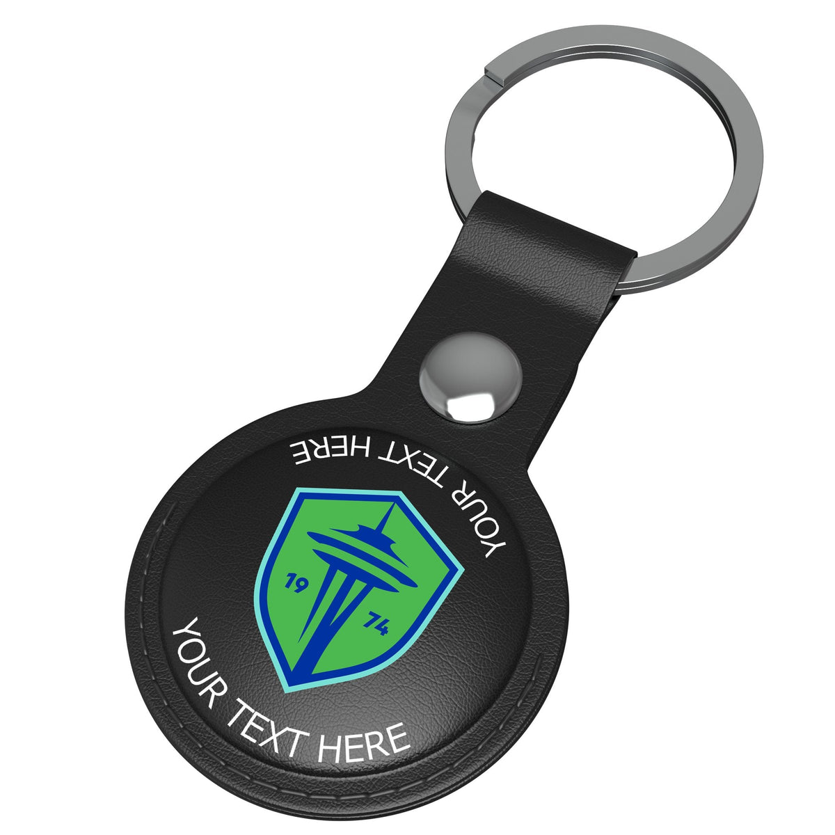 Seattle Sounders FC Personalized Insignia Black Airtag Holder 3