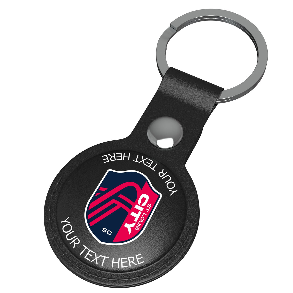 St. Louis CITY SC Personalized Insignia Black Airtag Holder 3