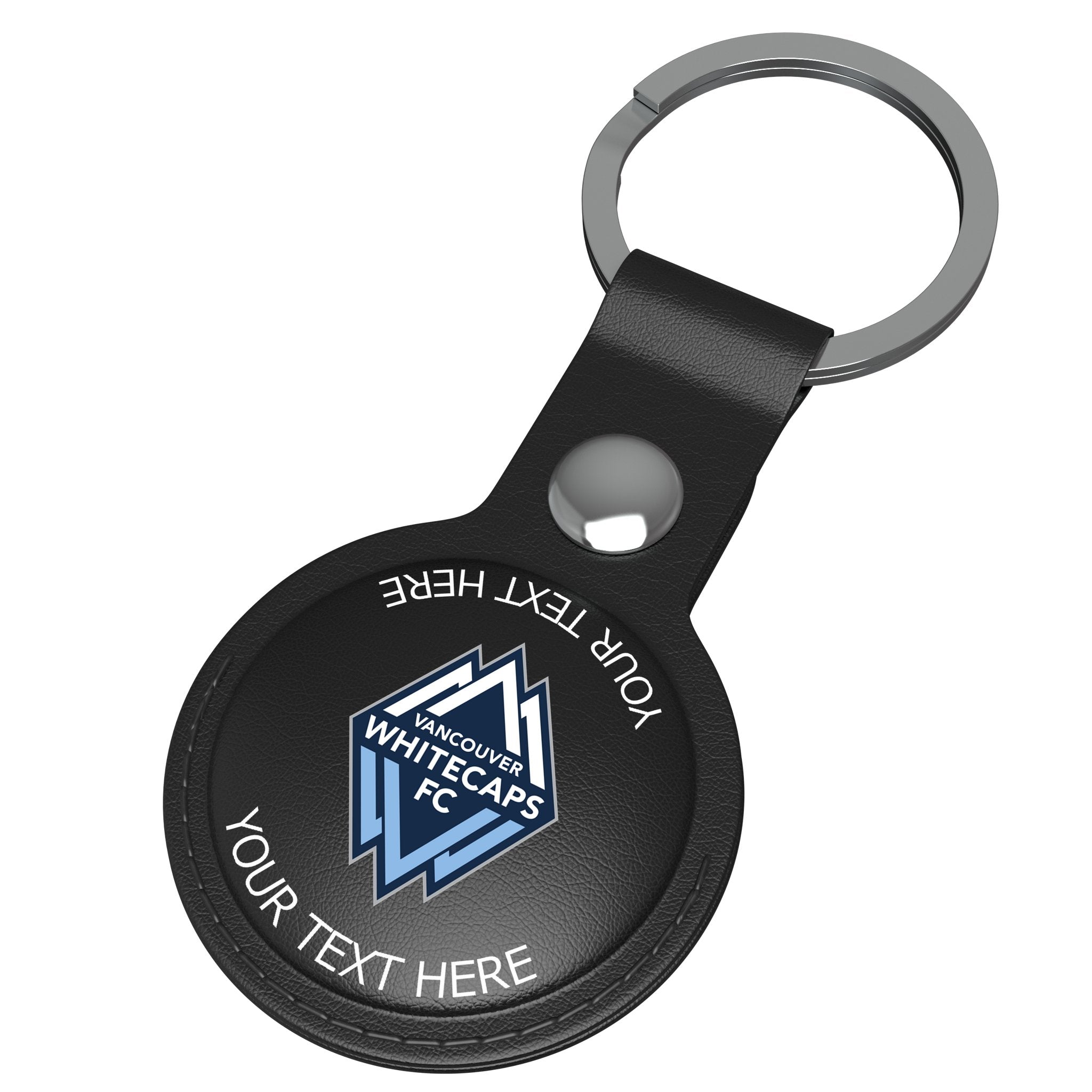 Vancouver Whitecaps Personalized Insignia Black Airtag Holder 3