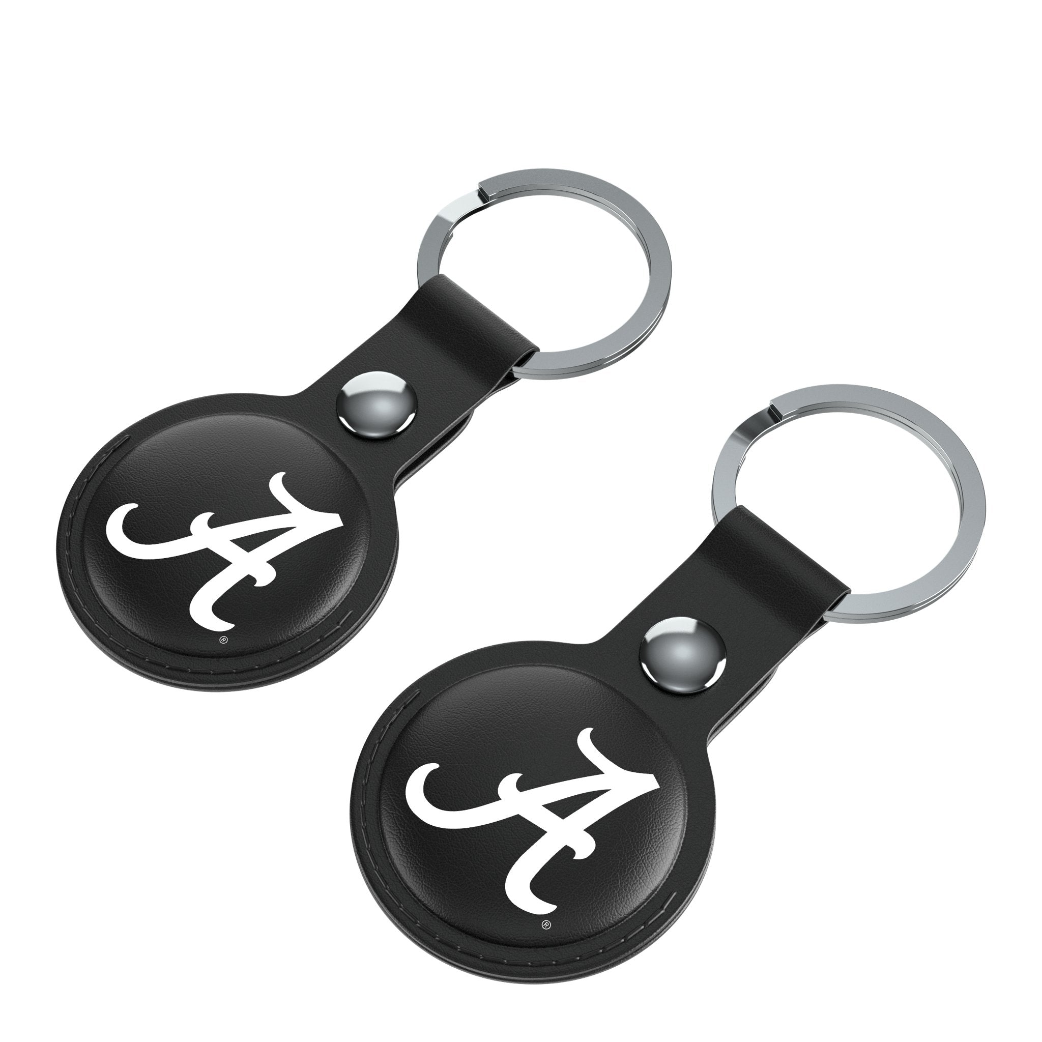 University of Alabama Crimson Tide Script A Insignia Black Airtag Holder 2-Pack 3