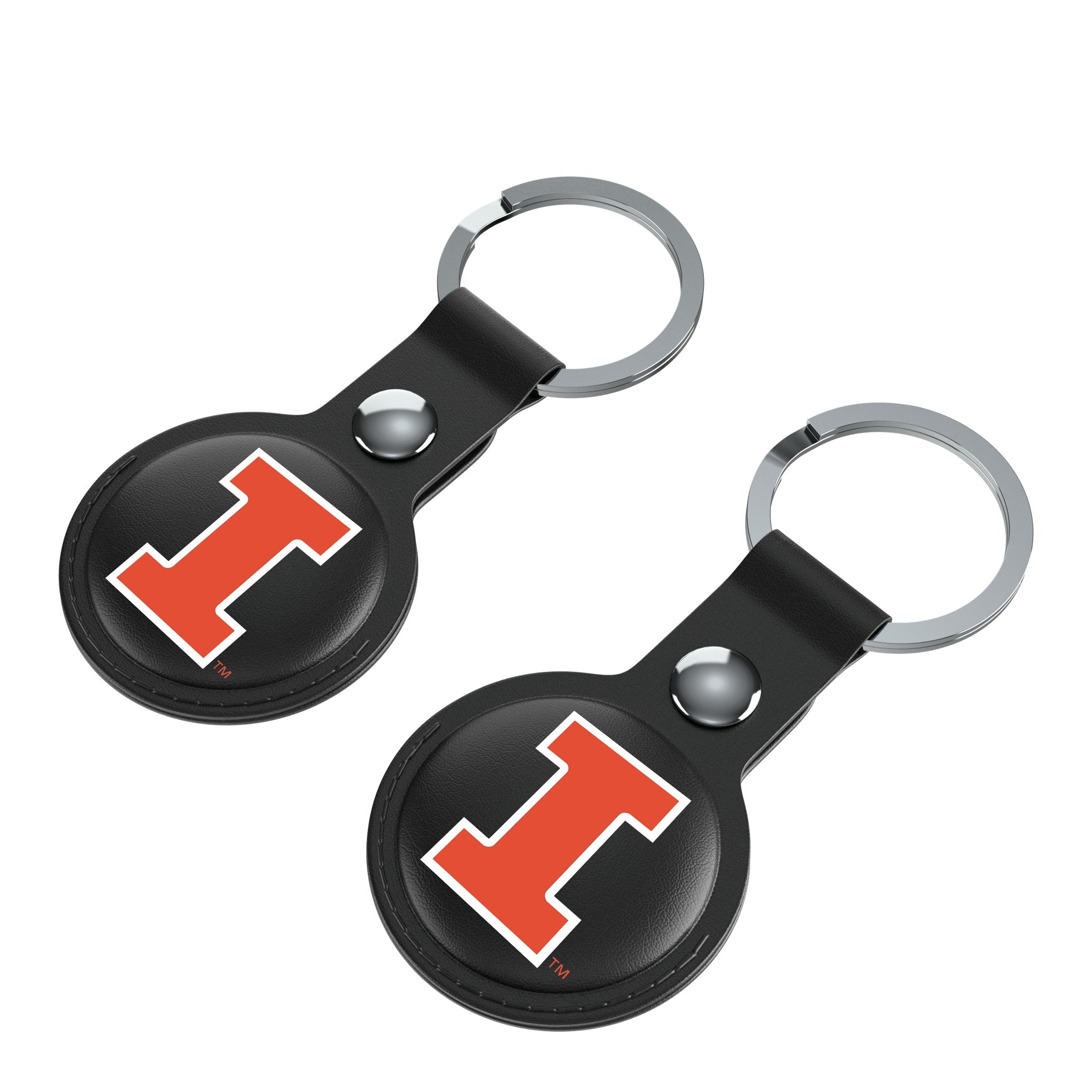 University of Illinois Fighting Illini Insignia Black Airtag Holder 2-Pack 3