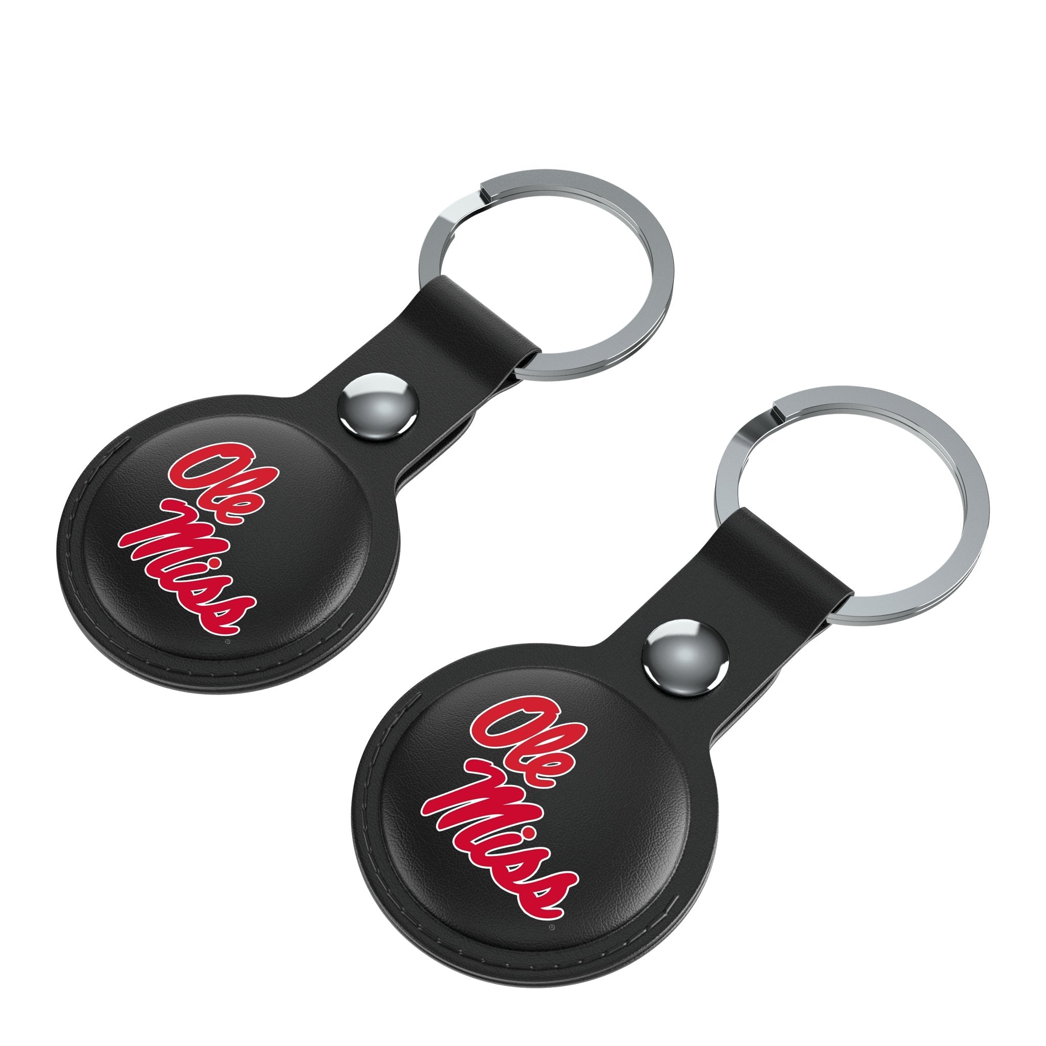 University of Mississippi Rebels Insignia Black Airtag Holder 2-Pack 3