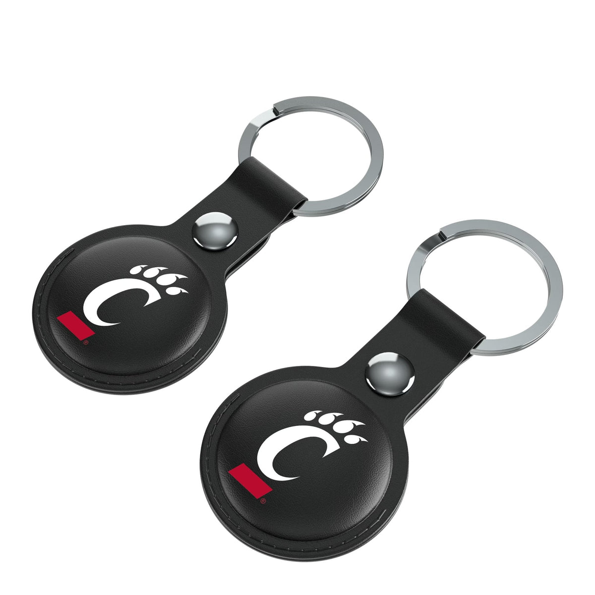 University of Cincinnati Bearcats Insignia Black Airtag Holder 2-Pack 3