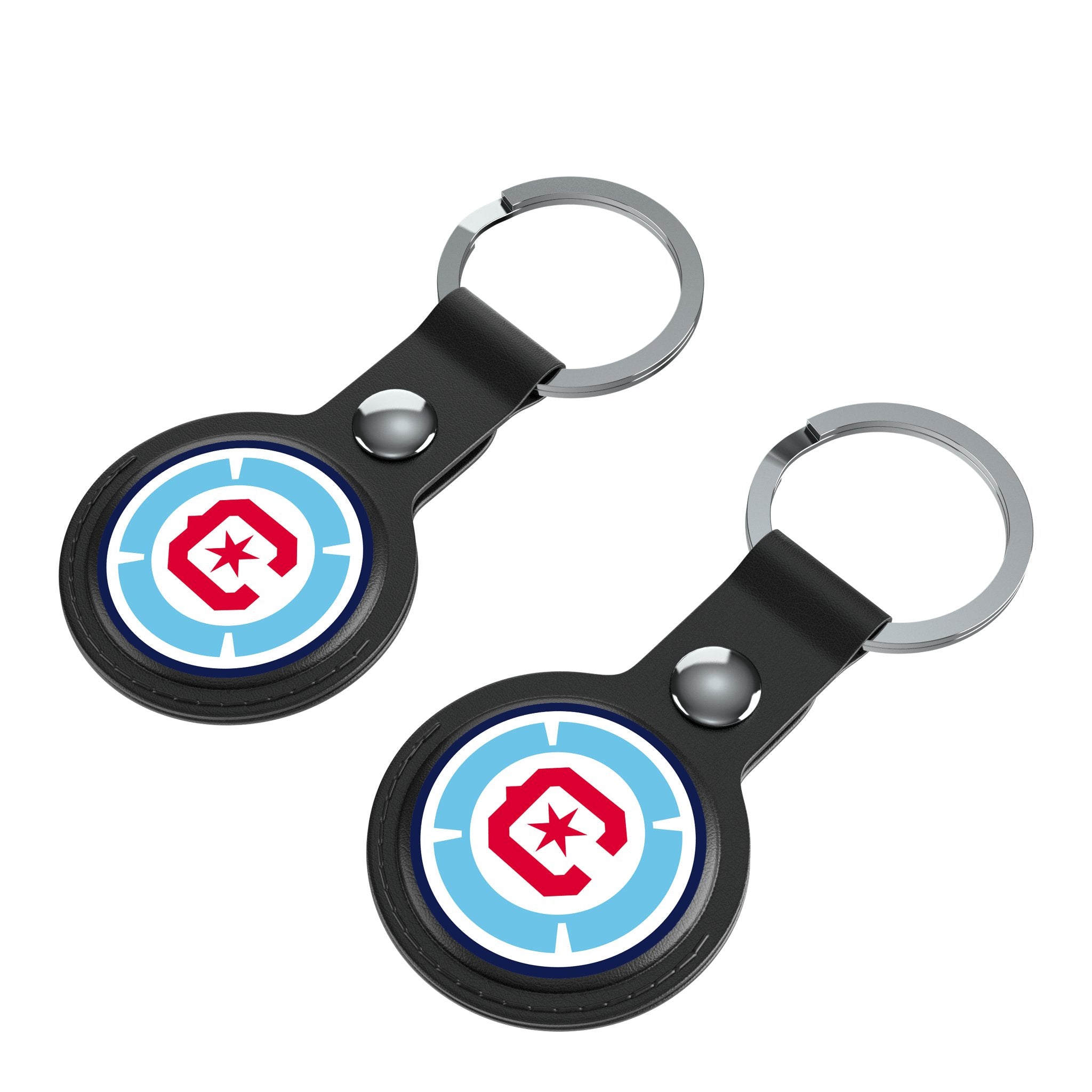 Chicago Fire  Insignia Black Airtag Holder 2-Pack 3