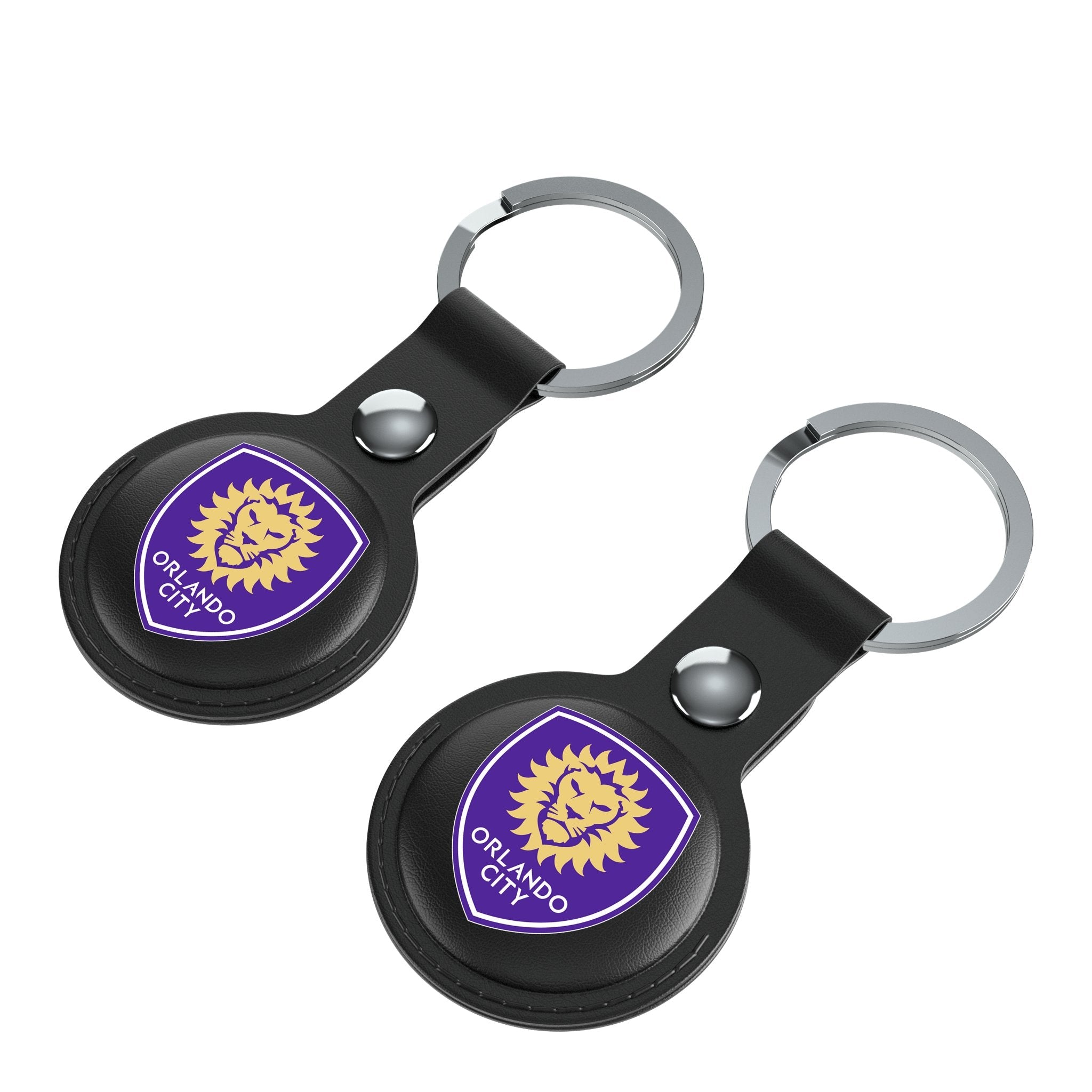 Orlando City Soccer Club  Insignia Black Airtag Holder 2-Pack 3