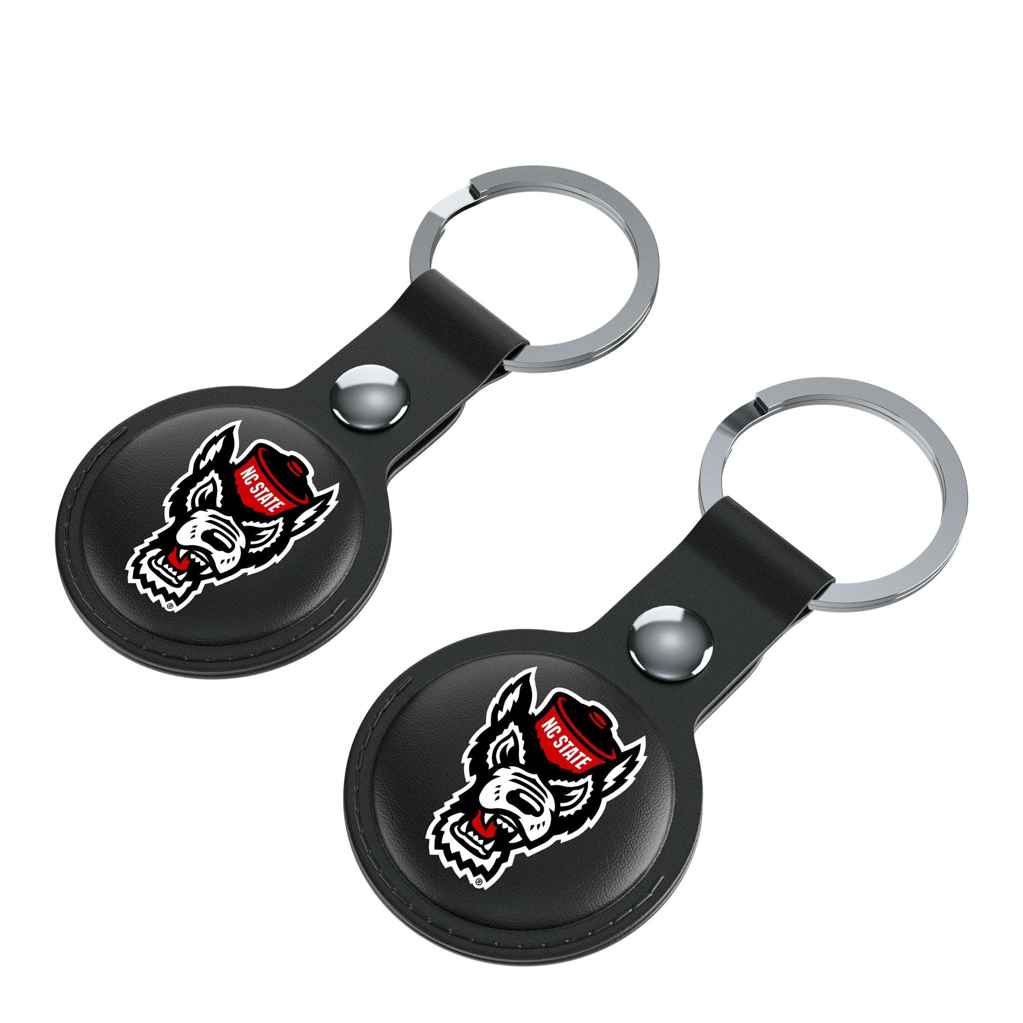 North Carolina State University Wolfpack Insignia Black Airtag Holder 2-Pack 3