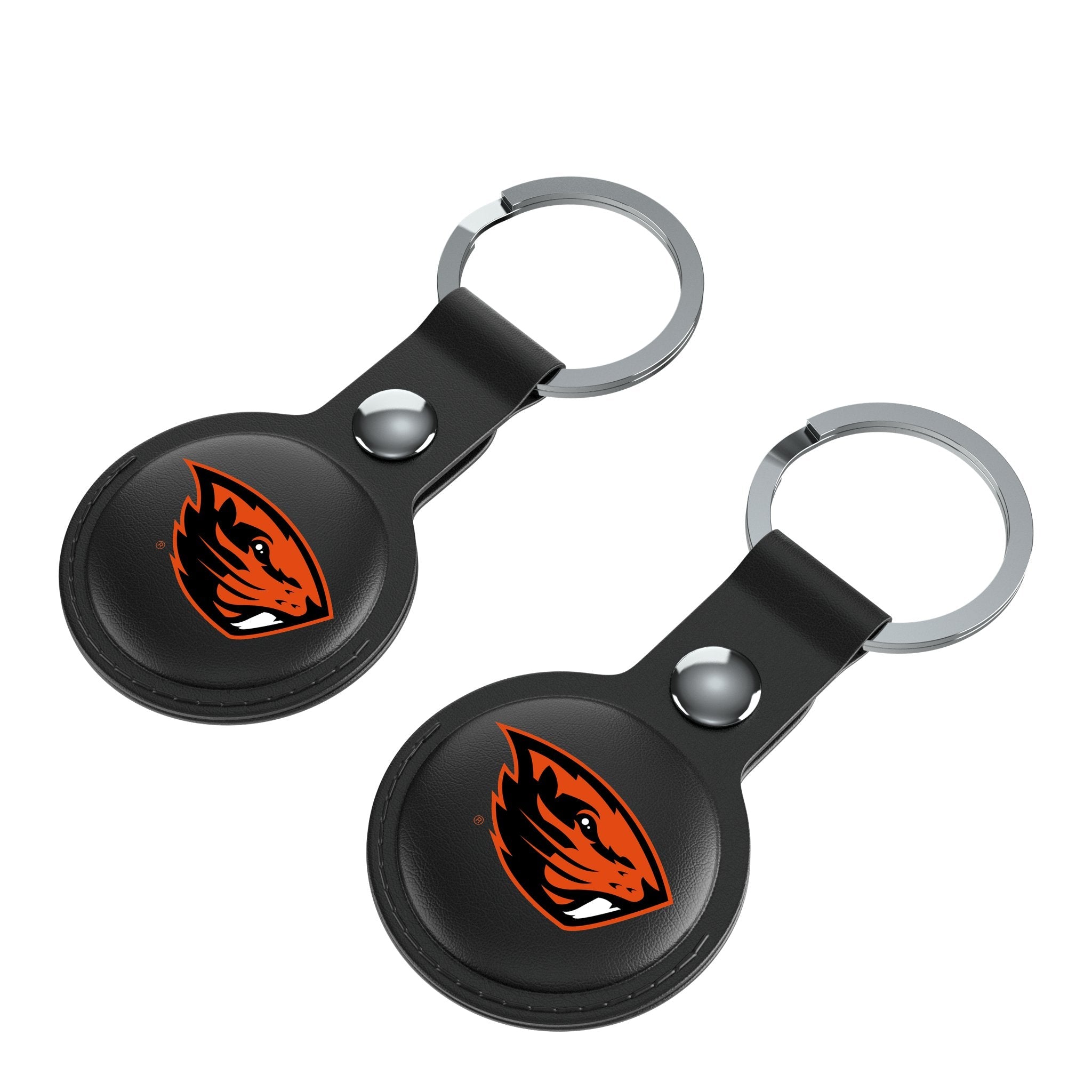 Oregon State University Beavers Insignia Black Airtag Holder 2-Pack 3