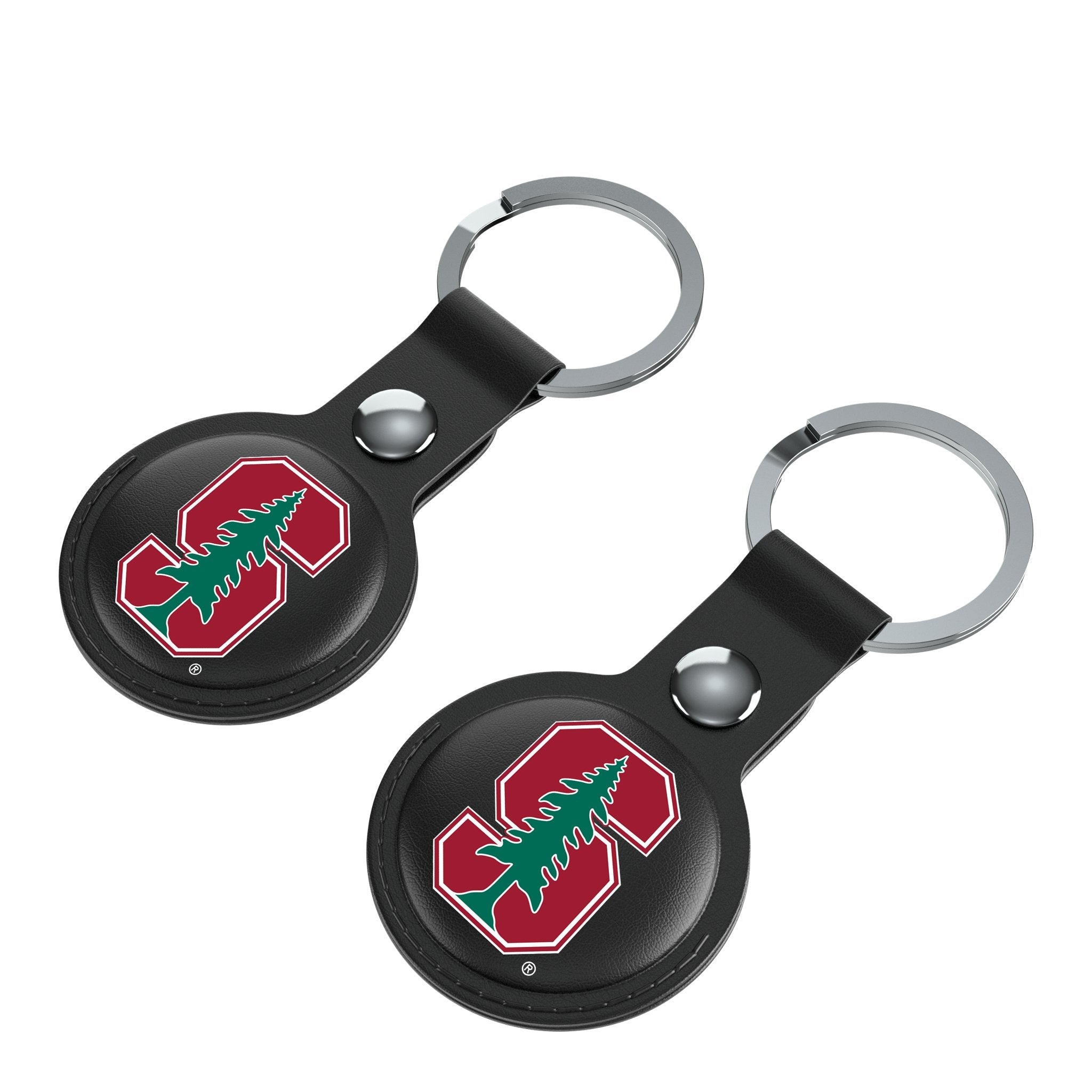 Stanford University Cardinal Insignia Black Airtag Holder 2-Pack 3