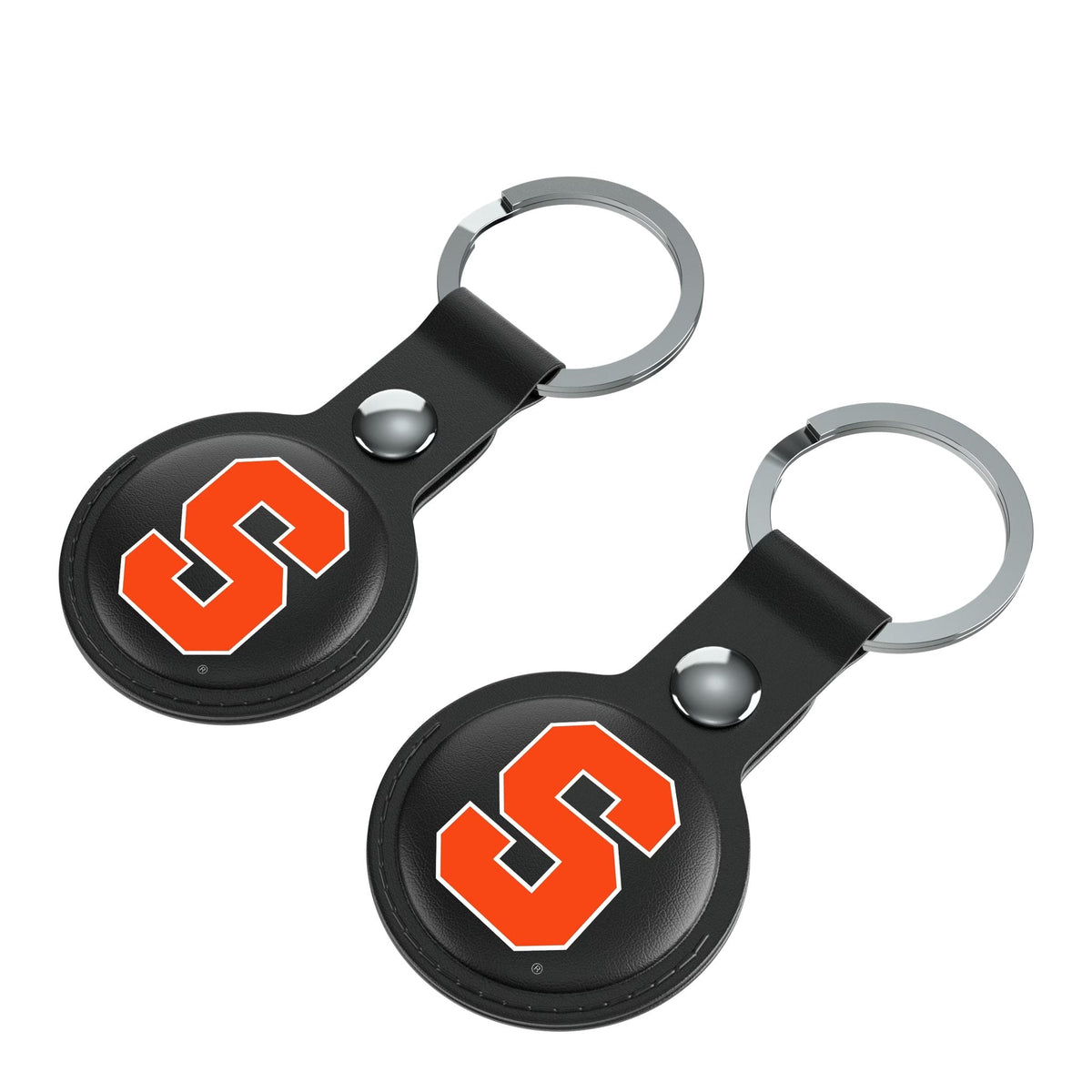 Syracuse University Orange Insignia Black Airtag Holder 2-Pack 3
