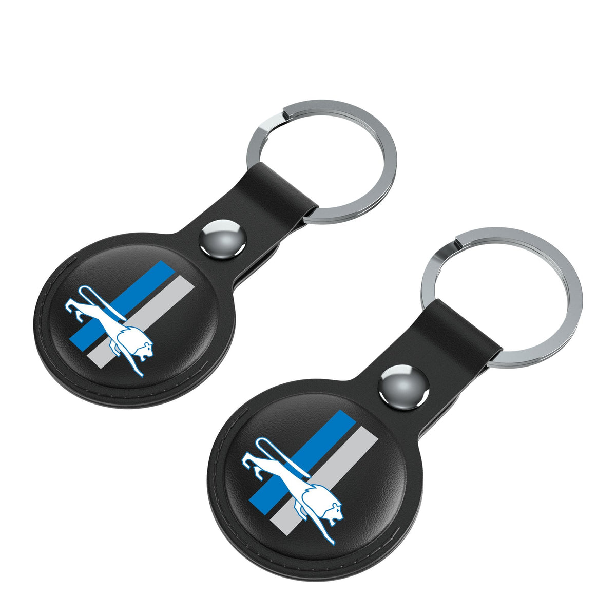 Detroit Lions Retro Insignia Black Airtag Holder 2-Pack 3