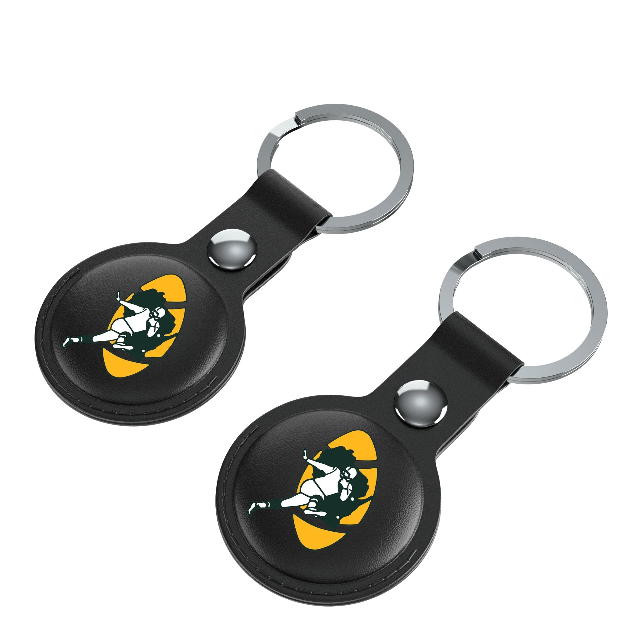 Green Bay Packers Historic Collection Insignia Black Airtag Holder 2-Pack 3