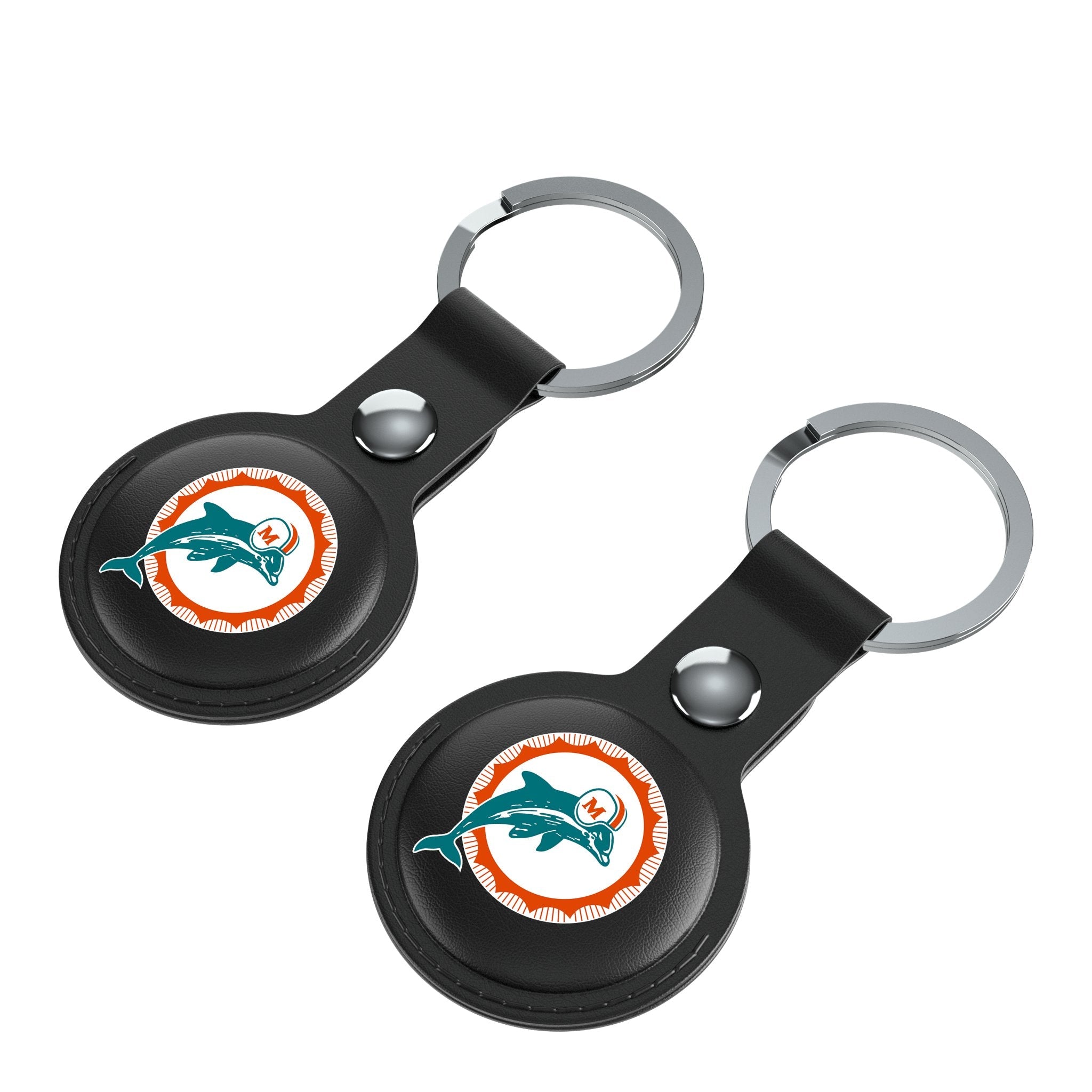 Miami Dolphins 1966-1973 Historic Collection Insignia Black Airtag Holder 2-Pack 3