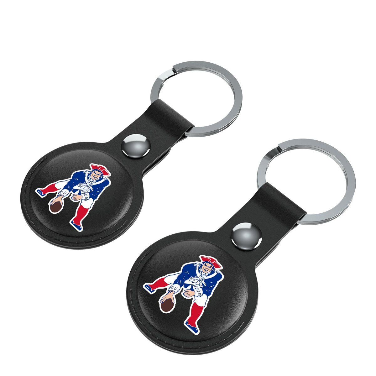 New England Patriots Historic Collection Insignia Black Airtag Holder 2-Pack 3