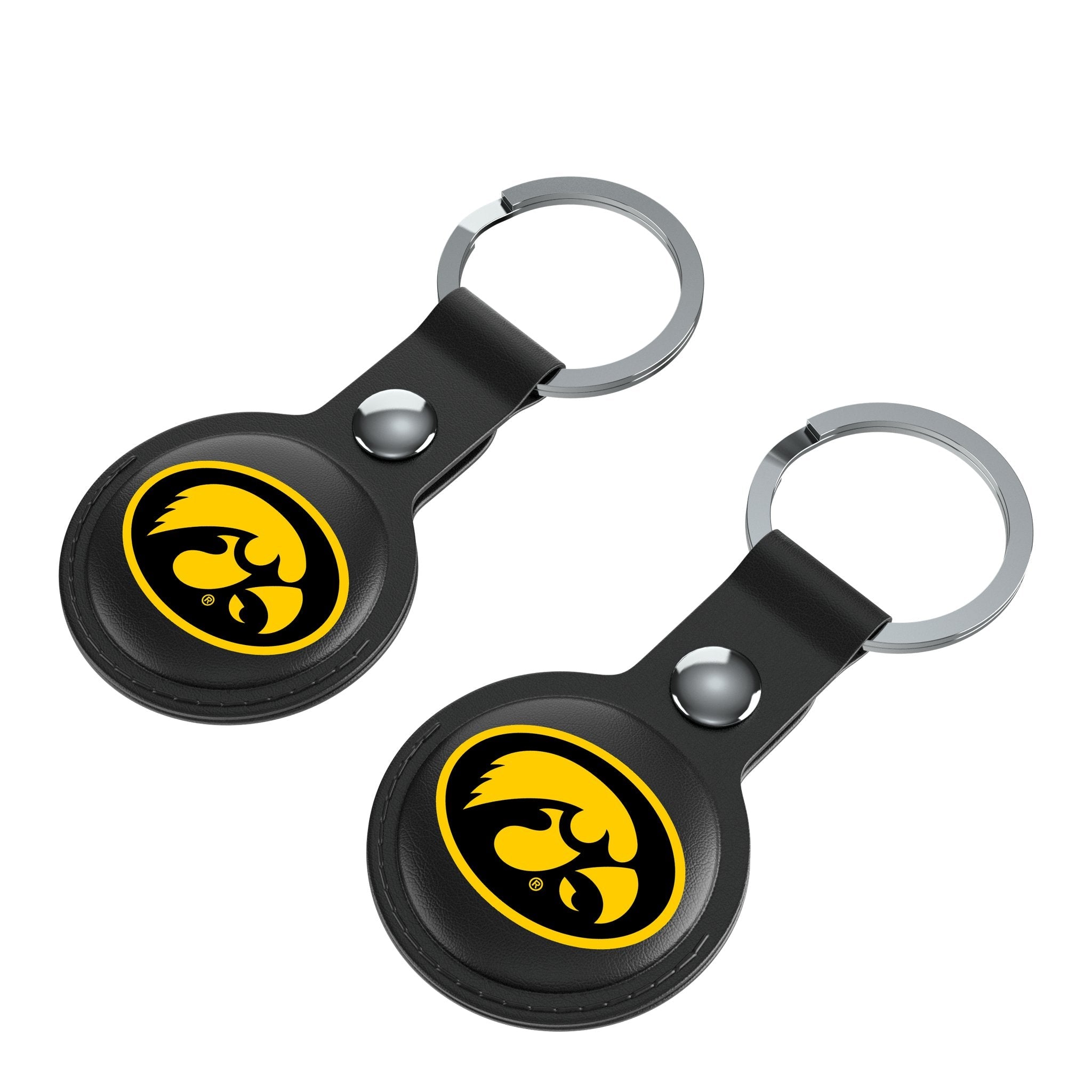 University of Iowa Hawkeyes Insignia Black Airtag Holder 2-Pack 3