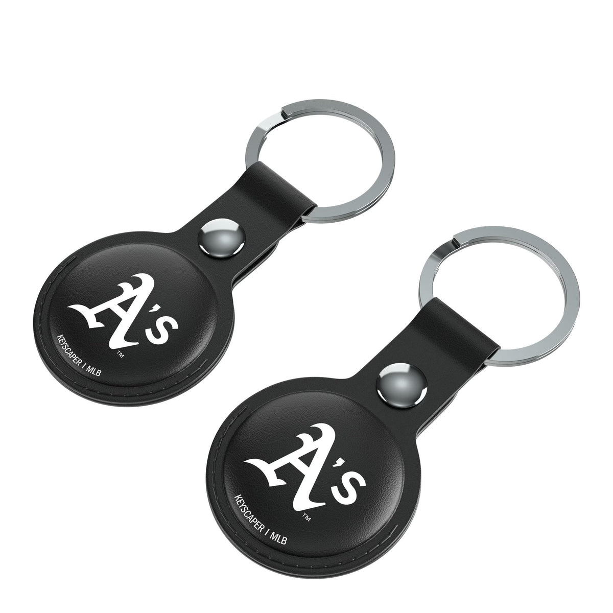 Oakland Athletics Insignia Black Airtag Holder 2-Pack 3
