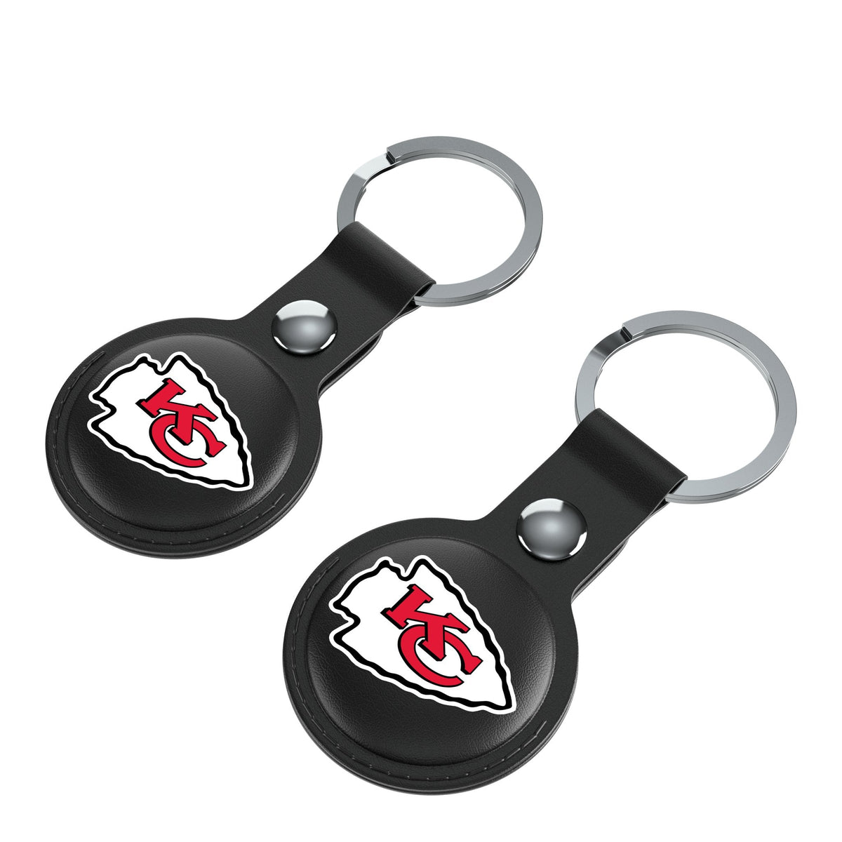 Kansas City Chiefs Insignia Black Airtag Holder 2-Pack 3