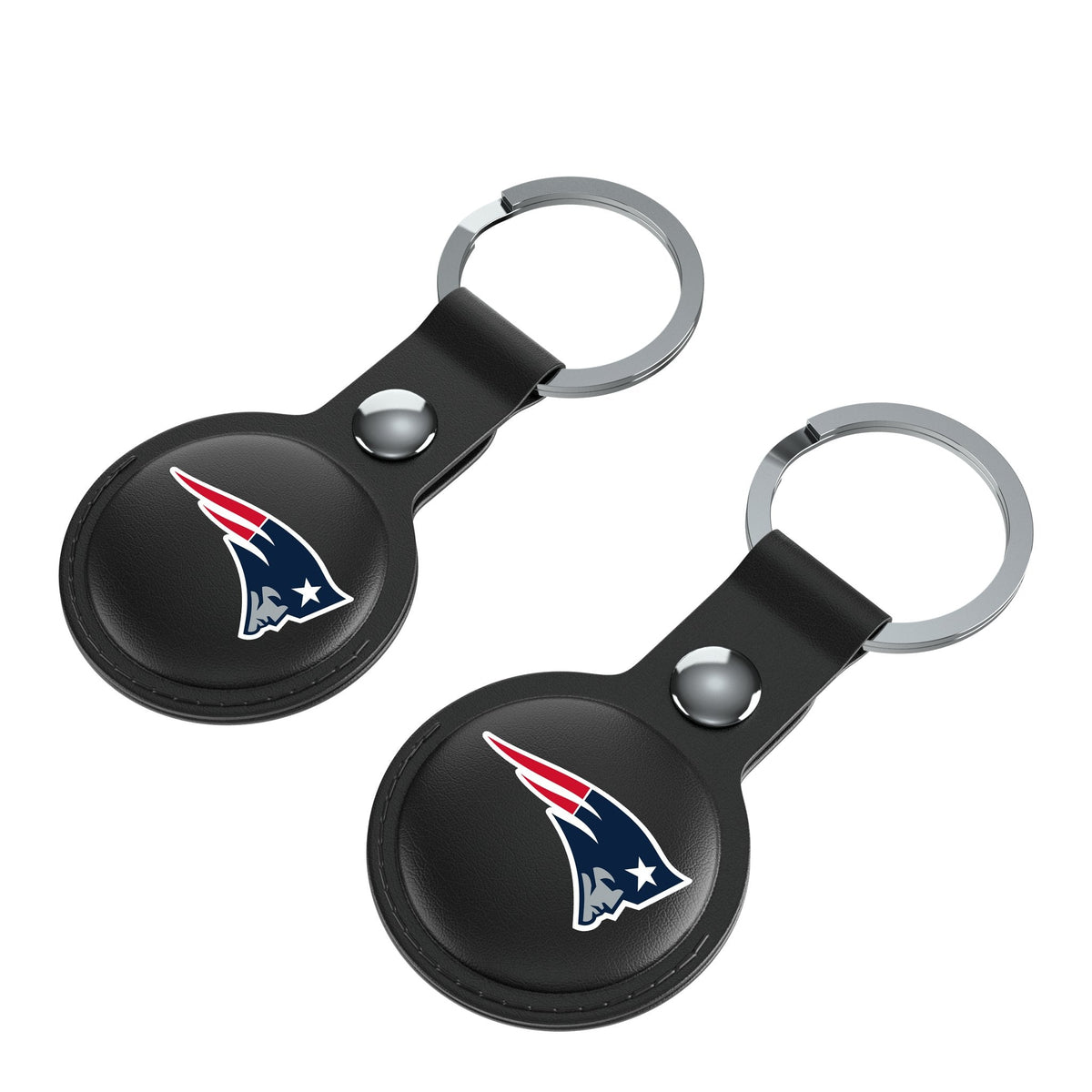 New England Patriots Insignia Black Airtag Holder 2-Pack 3