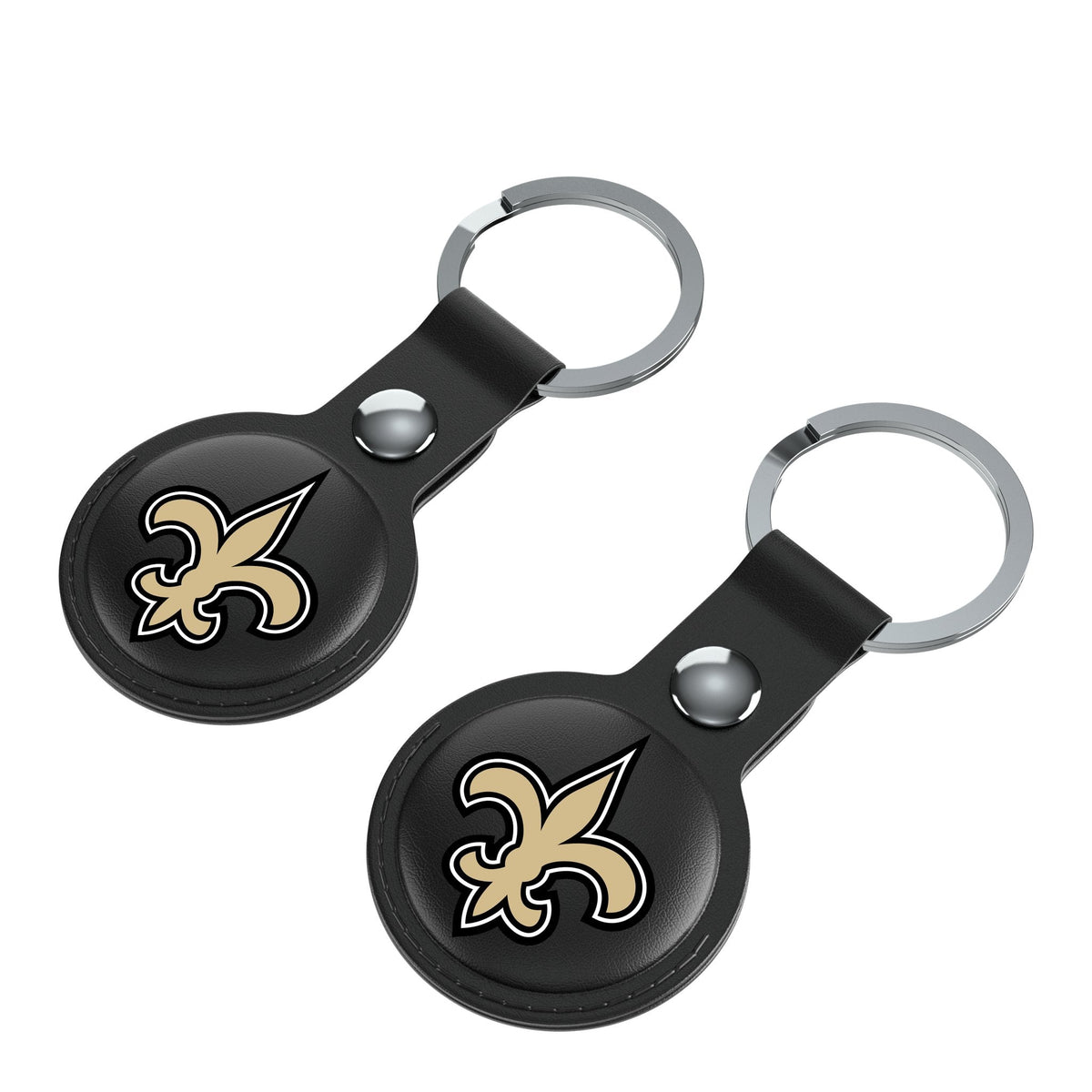 New Orleans Saints Insignia Black Airtag Holder 2-Pack 3