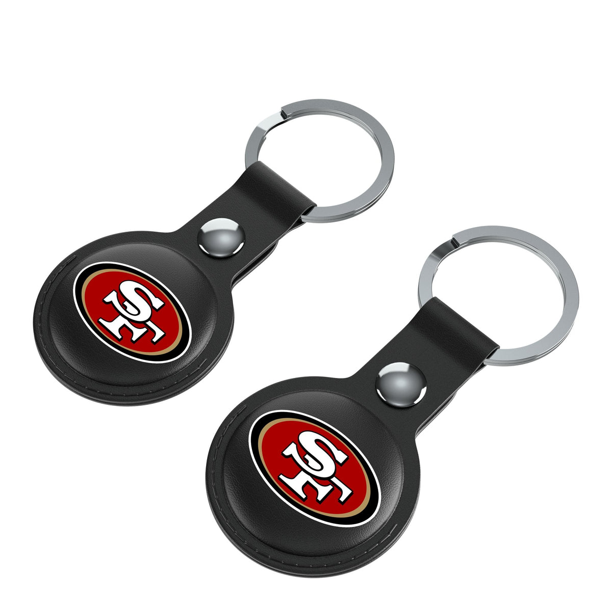 San Francisco 49ers Insignia Black Airtag Holder 2-Pack 3
