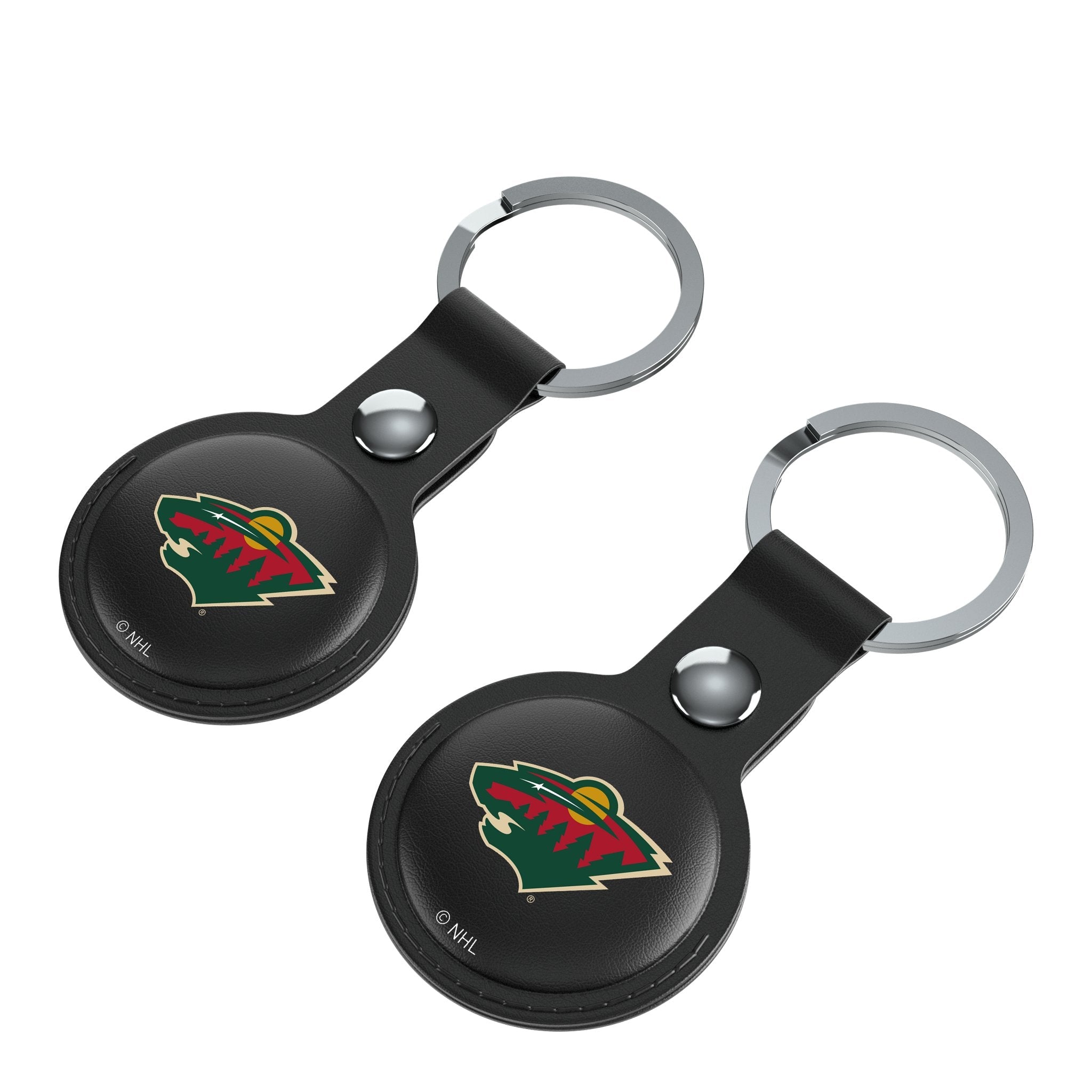 Minnesota Wild Insignia Black Airtag Holder 2-Pack 3