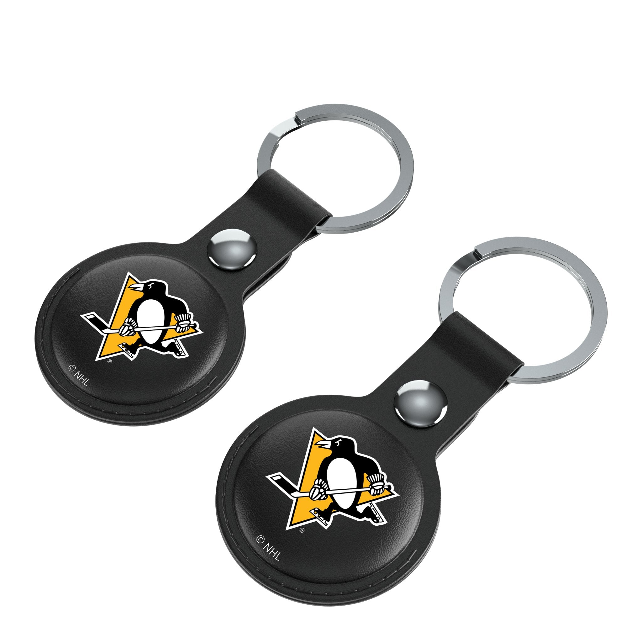 Pittsburgh Penguins Insignia Black Airtag Holder 2-Pack 3