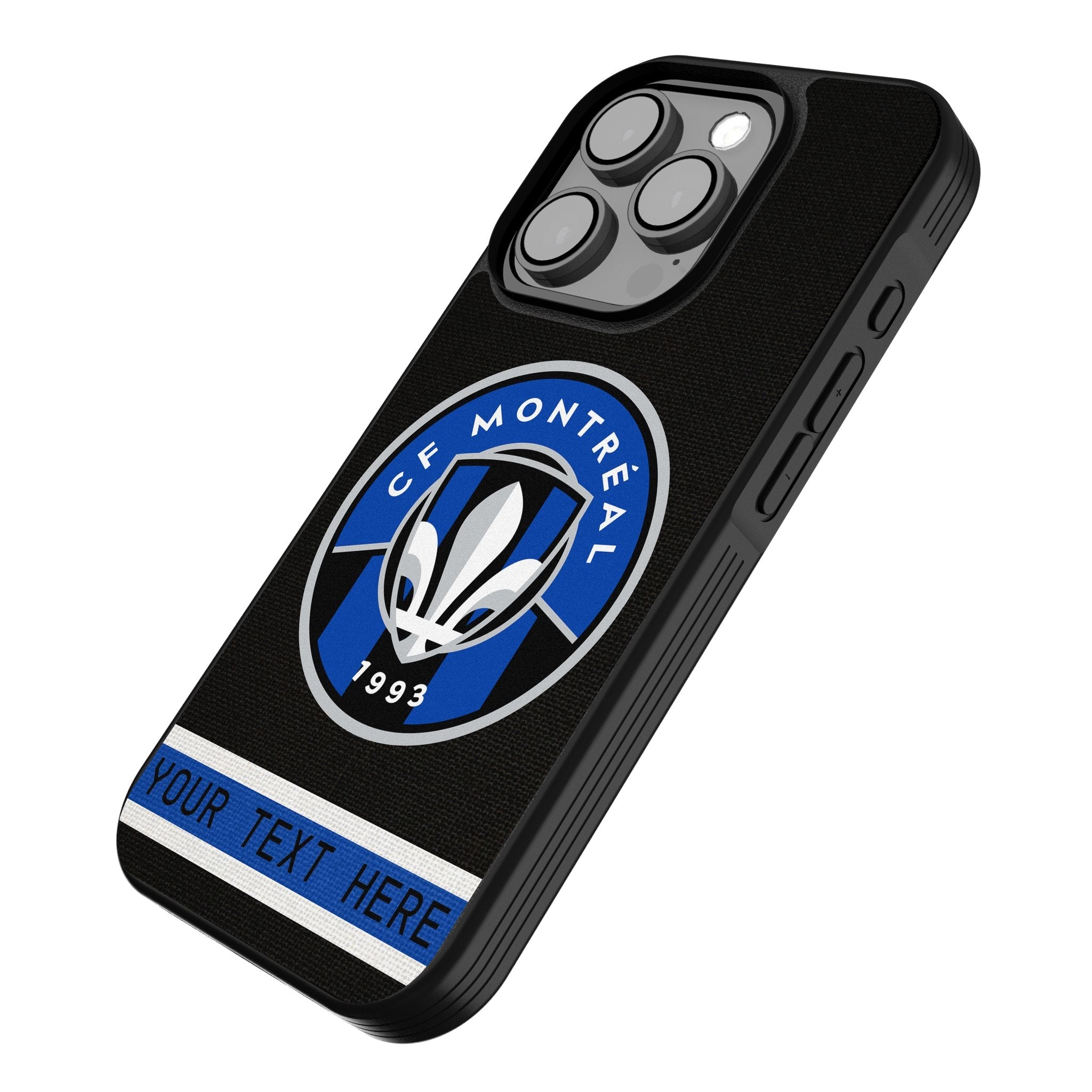 CF Montreal Personalized Stripe Bump Phone Case for Apple iPhone