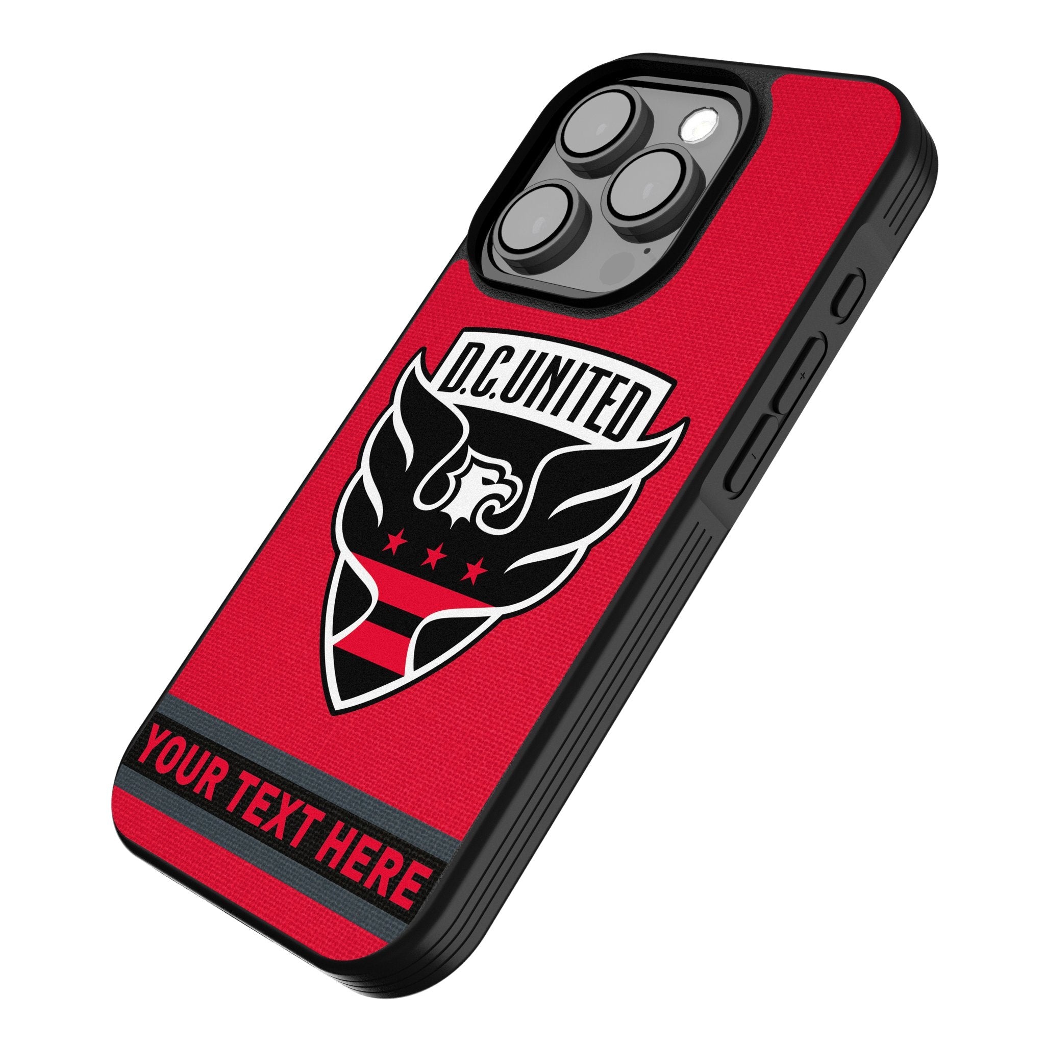 DC United Personalized Stripe Bump Phone Case for Apple iPhone